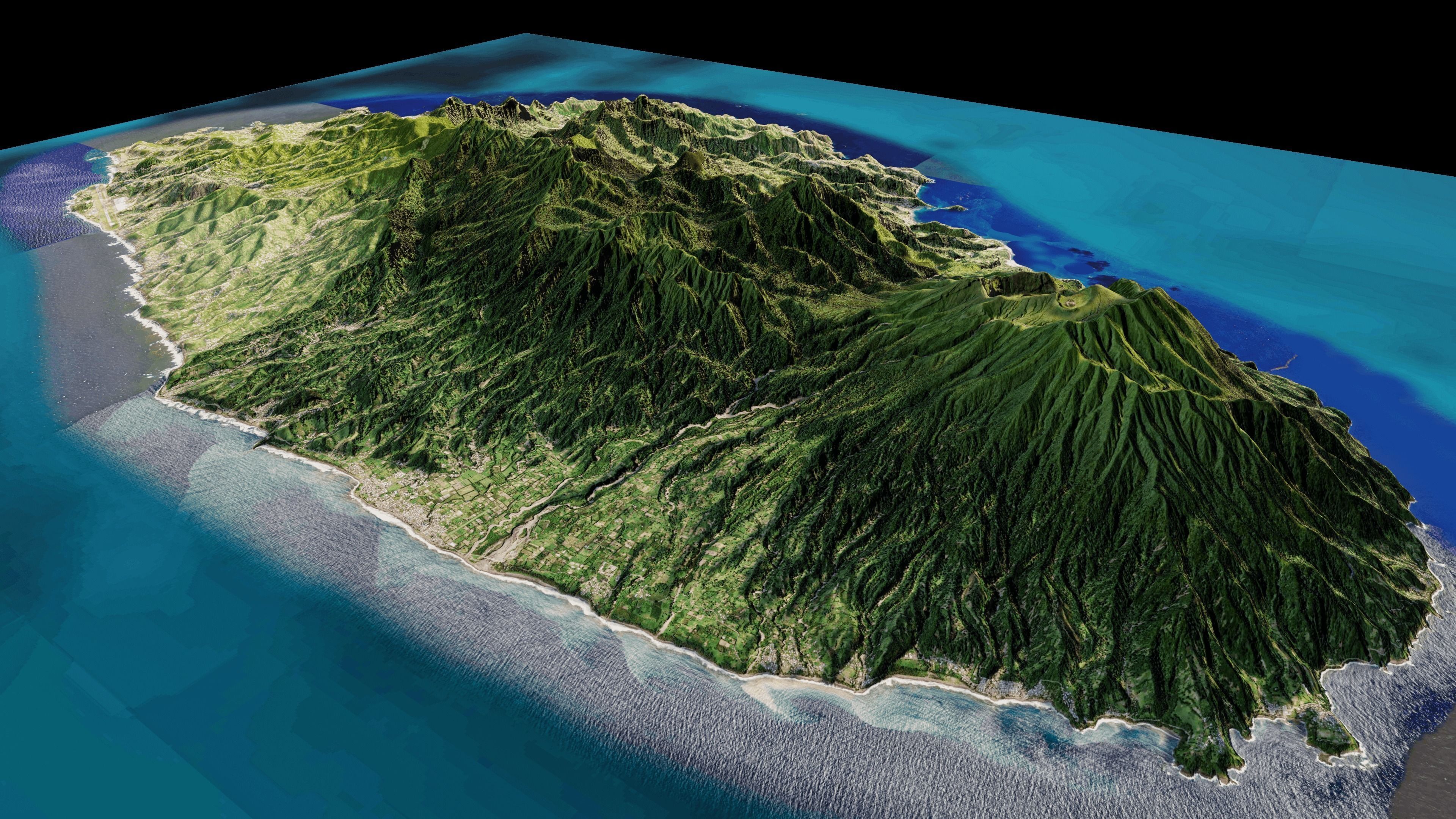 Saint Vincent island full 3d model terrain 3D model_9