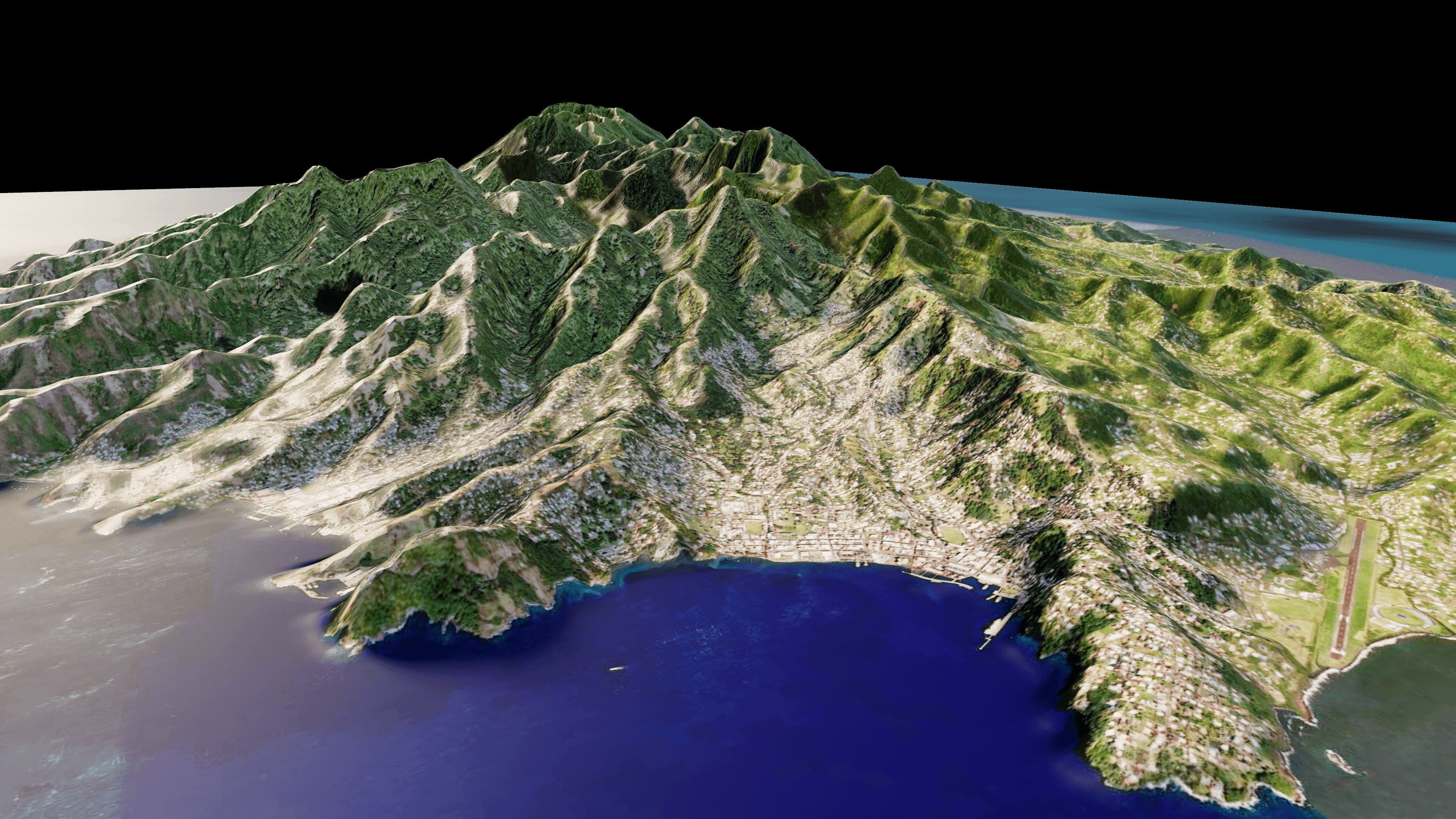 Saint Vincent island full 3d model terrain 3D model_7