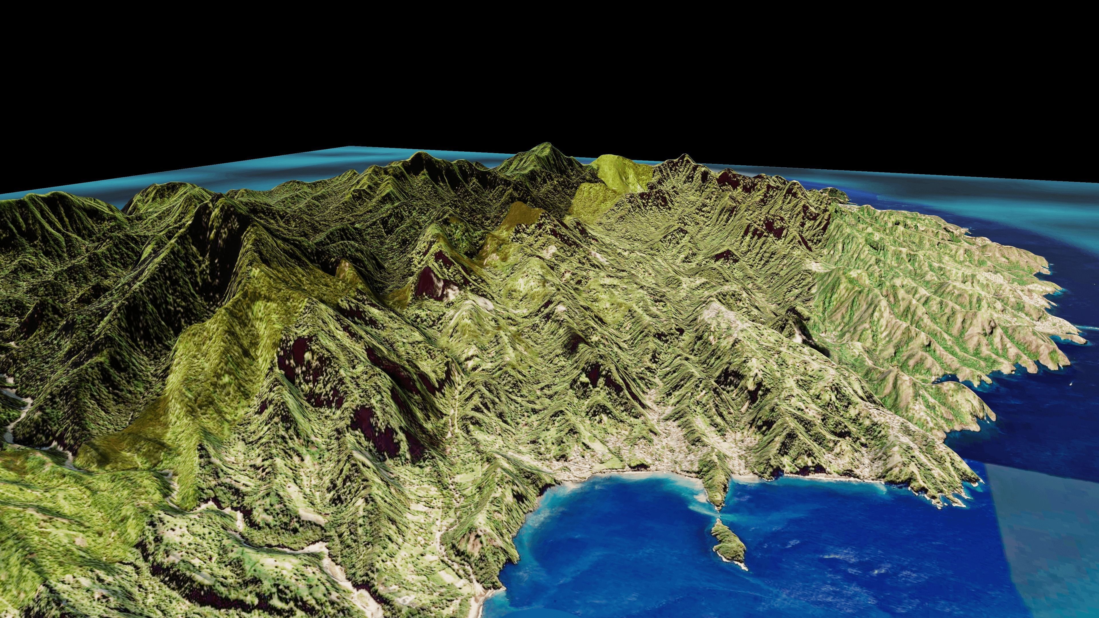 Saint Vincent island full 3d model terrain 3D model_2