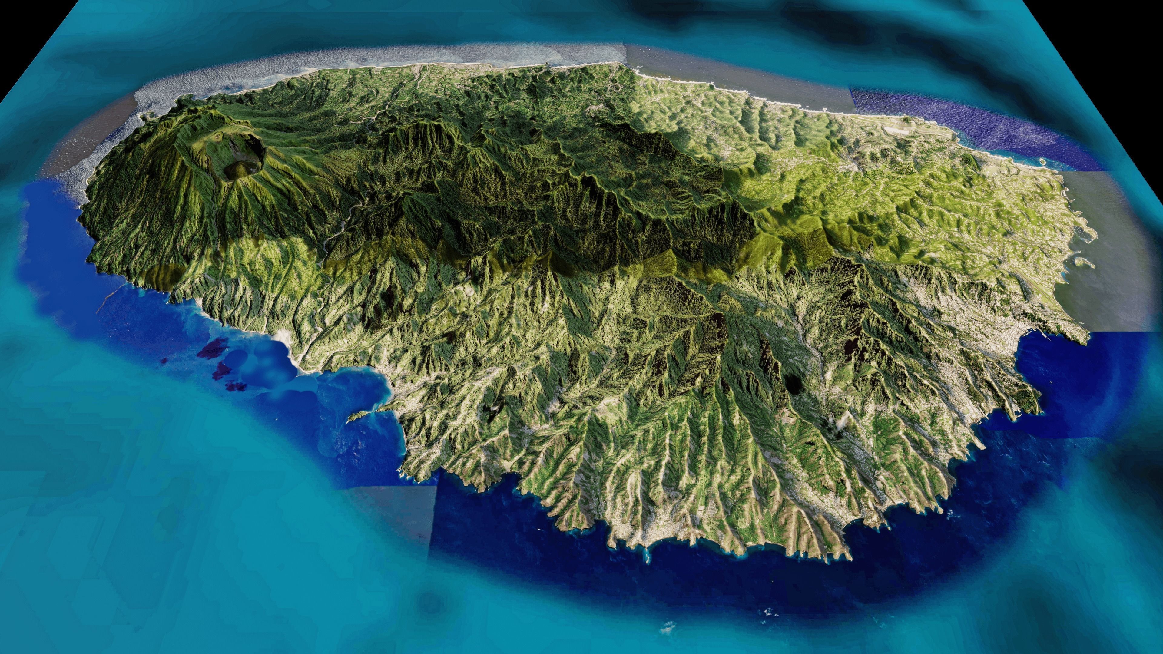 Saint Vincent island full 3d model terrain 3D model_6