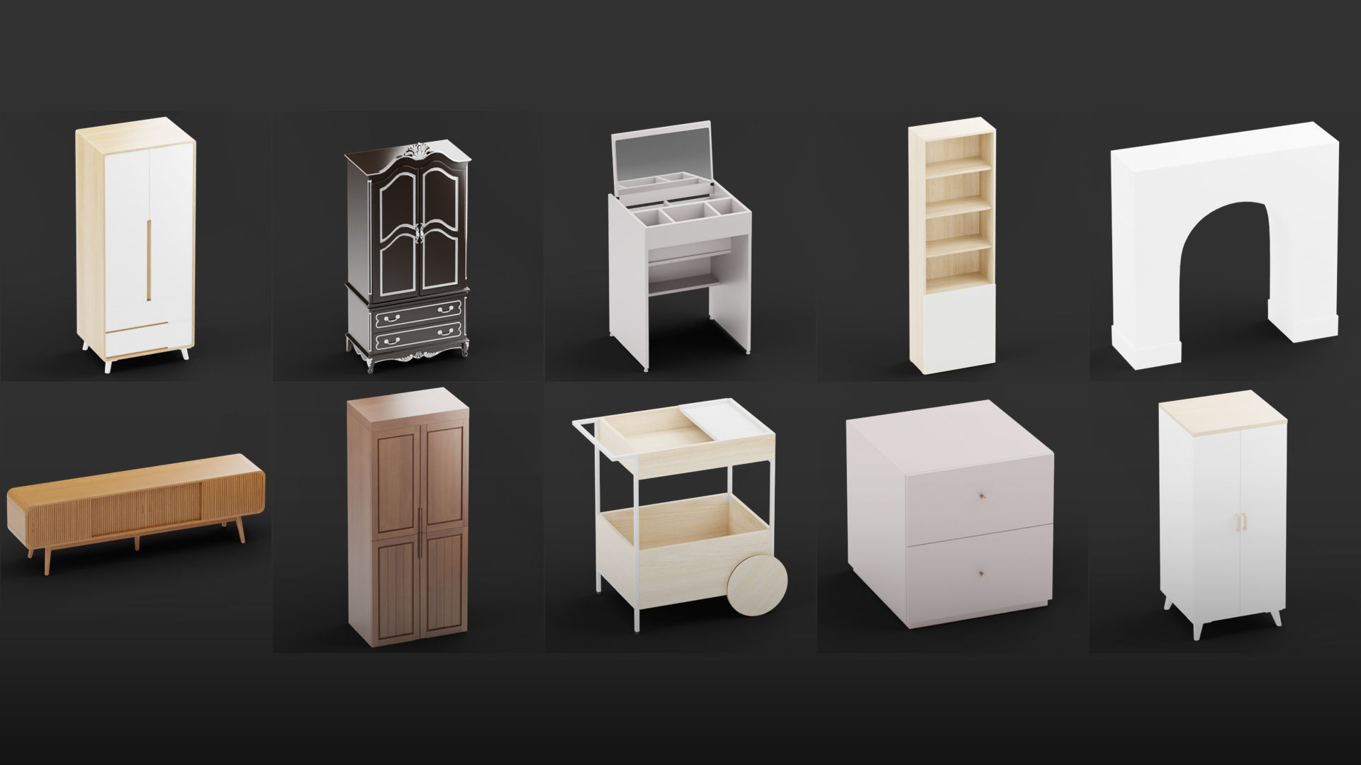 Mega Pack 10 000 furniture Models Cycles And Eevee 3D model_59
