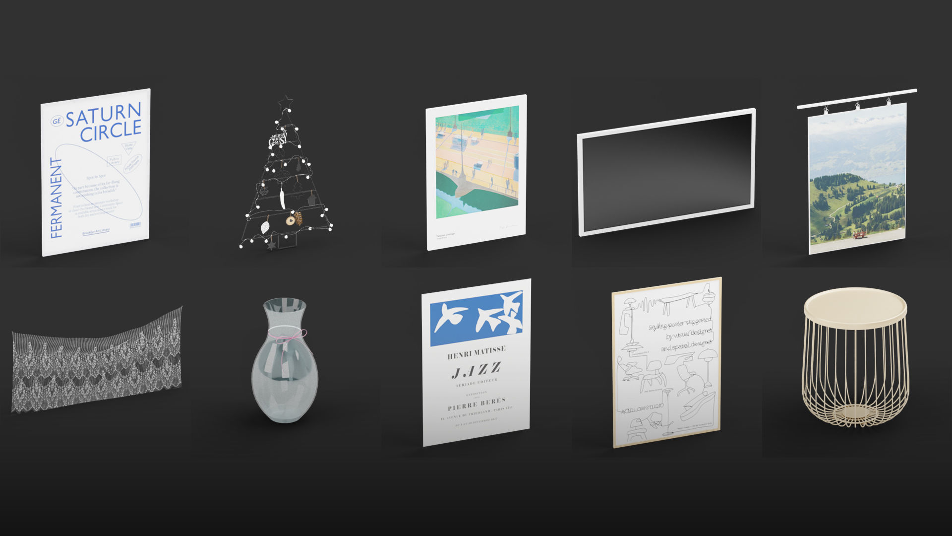 Mega Pack 10 000 furniture Models Cycles And Eevee 3D model_10