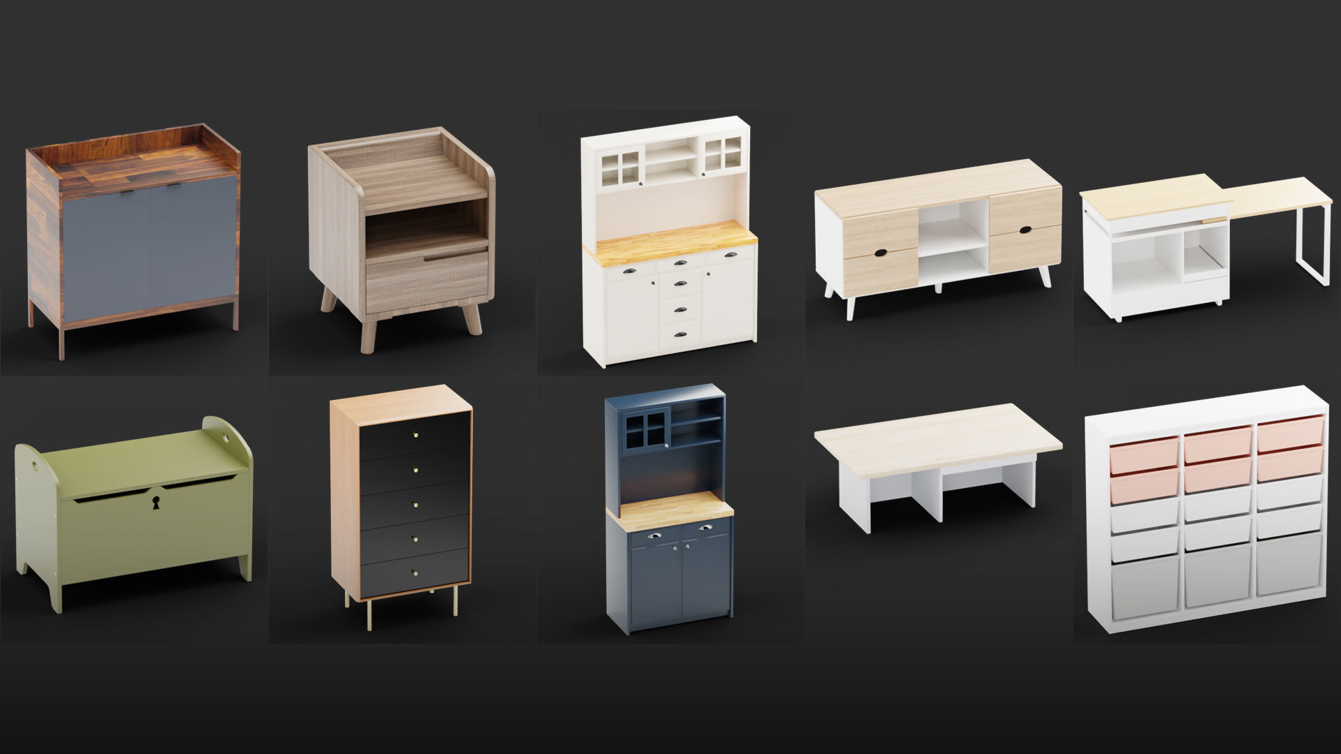 Mega Pack 10 000 furniture Models Cycles And Eevee 3D model_68