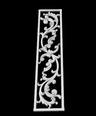 Central decor ornament for furniture 3D model_2