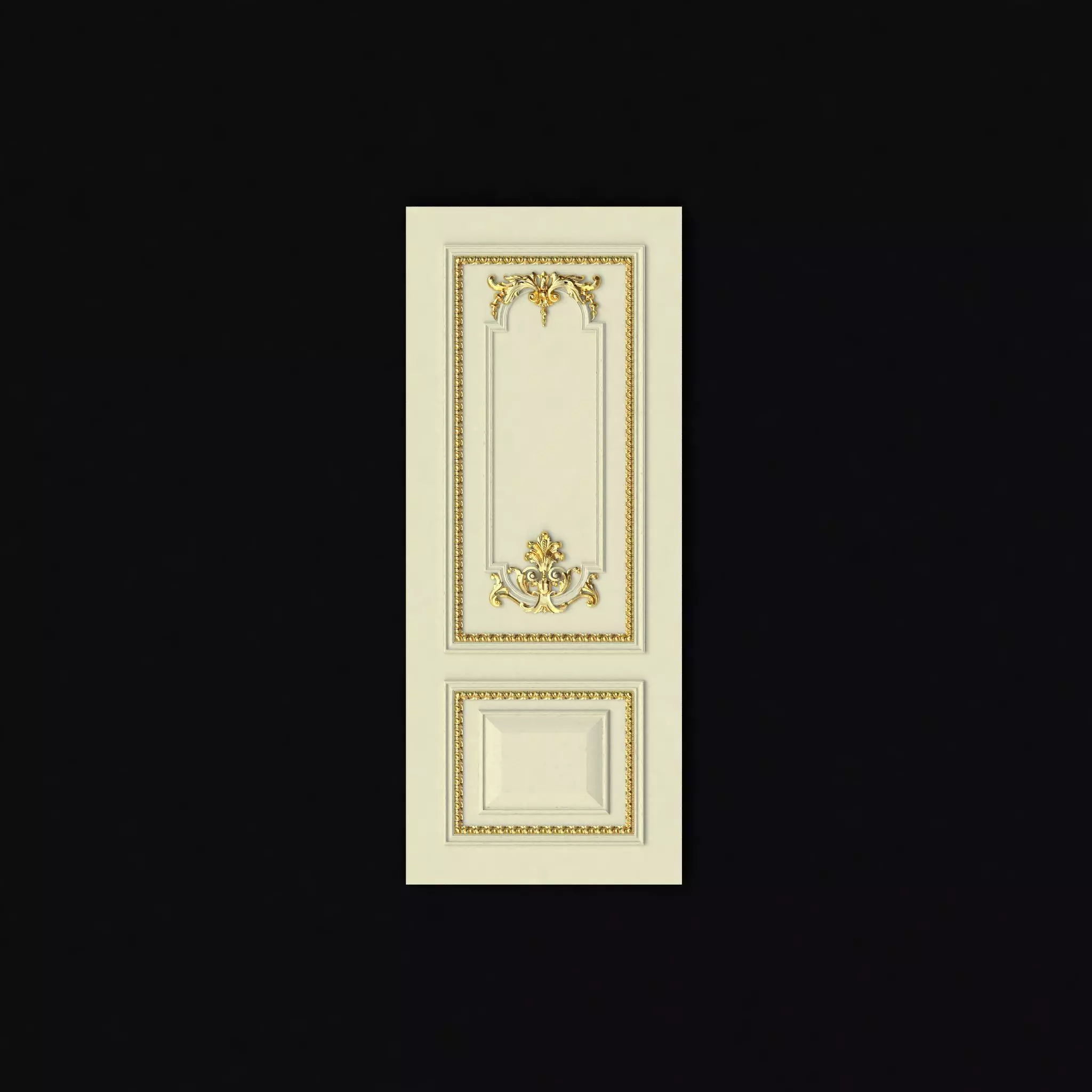 classical elegant door 3D model_0