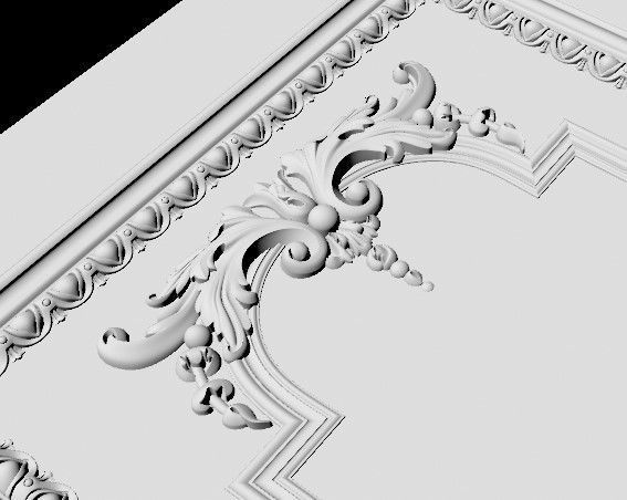 classical elegant door 3D model_3