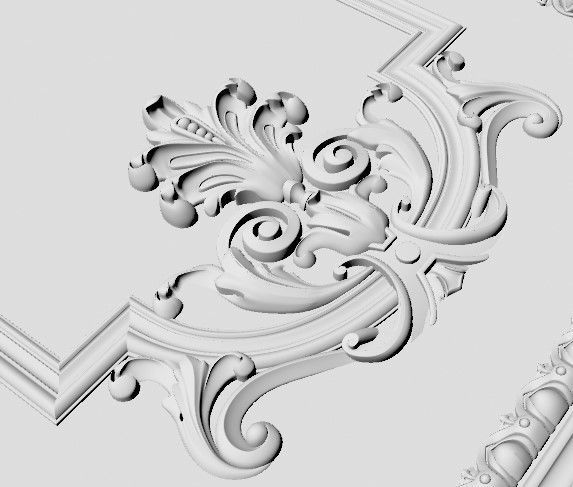classical elegant door 3D model_4