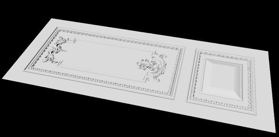 classical elegant door 3D model_2