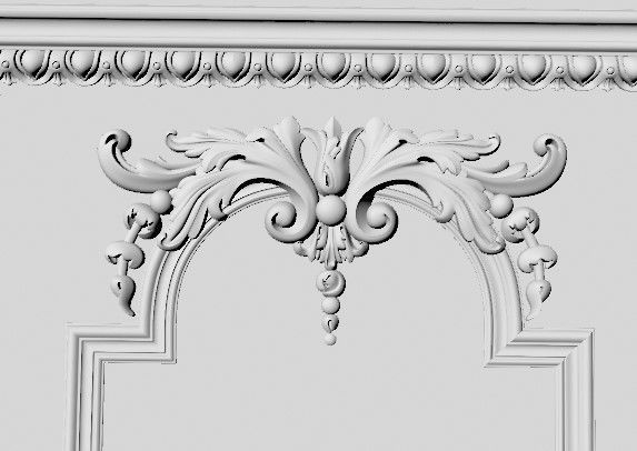 classical elegant door 3D model_5