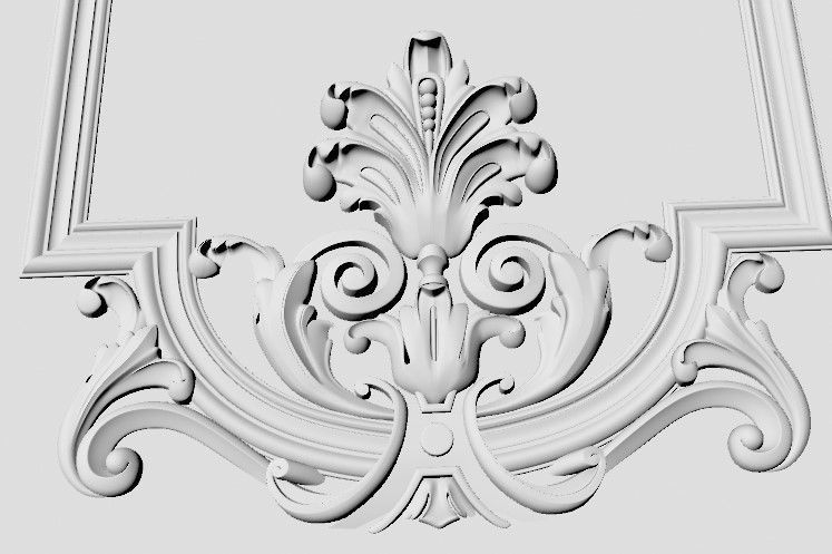 classical elegant door 3D model_6