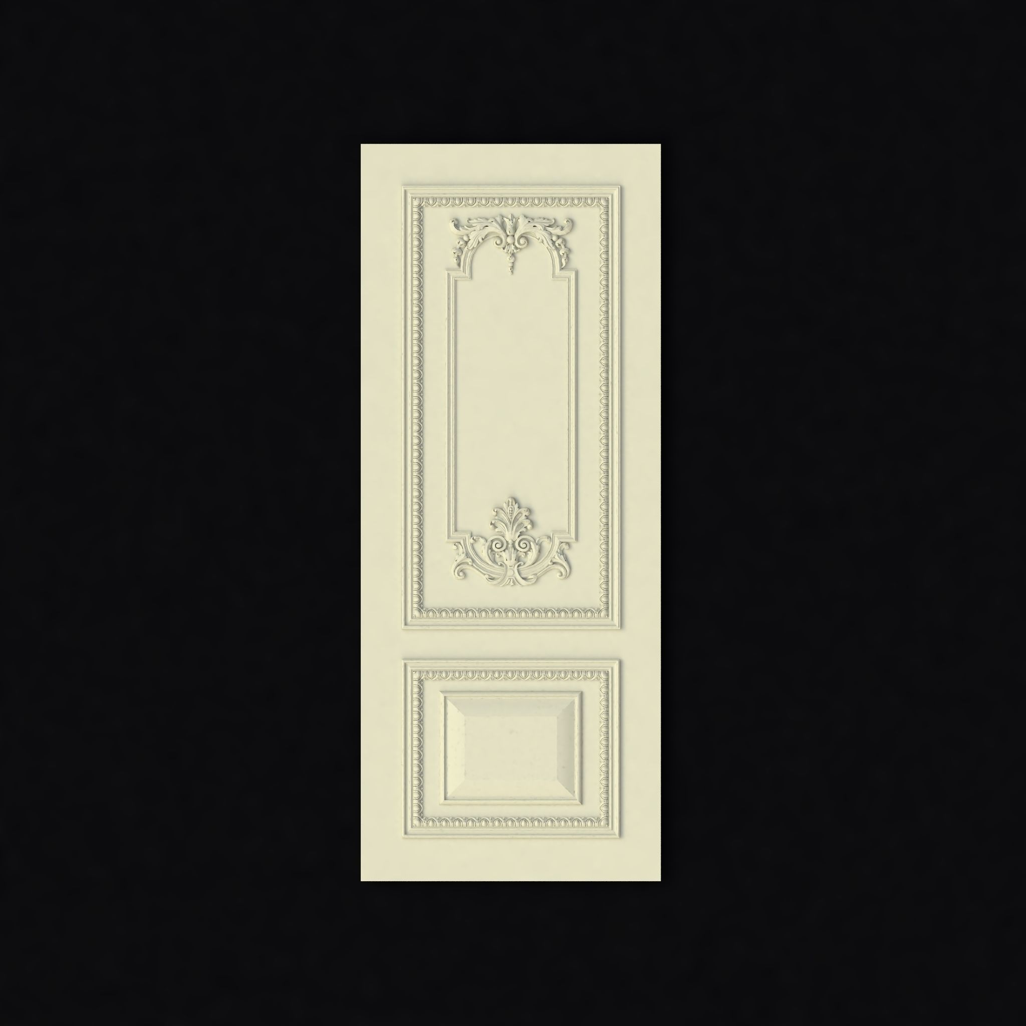 classical elegant door 3D model_1