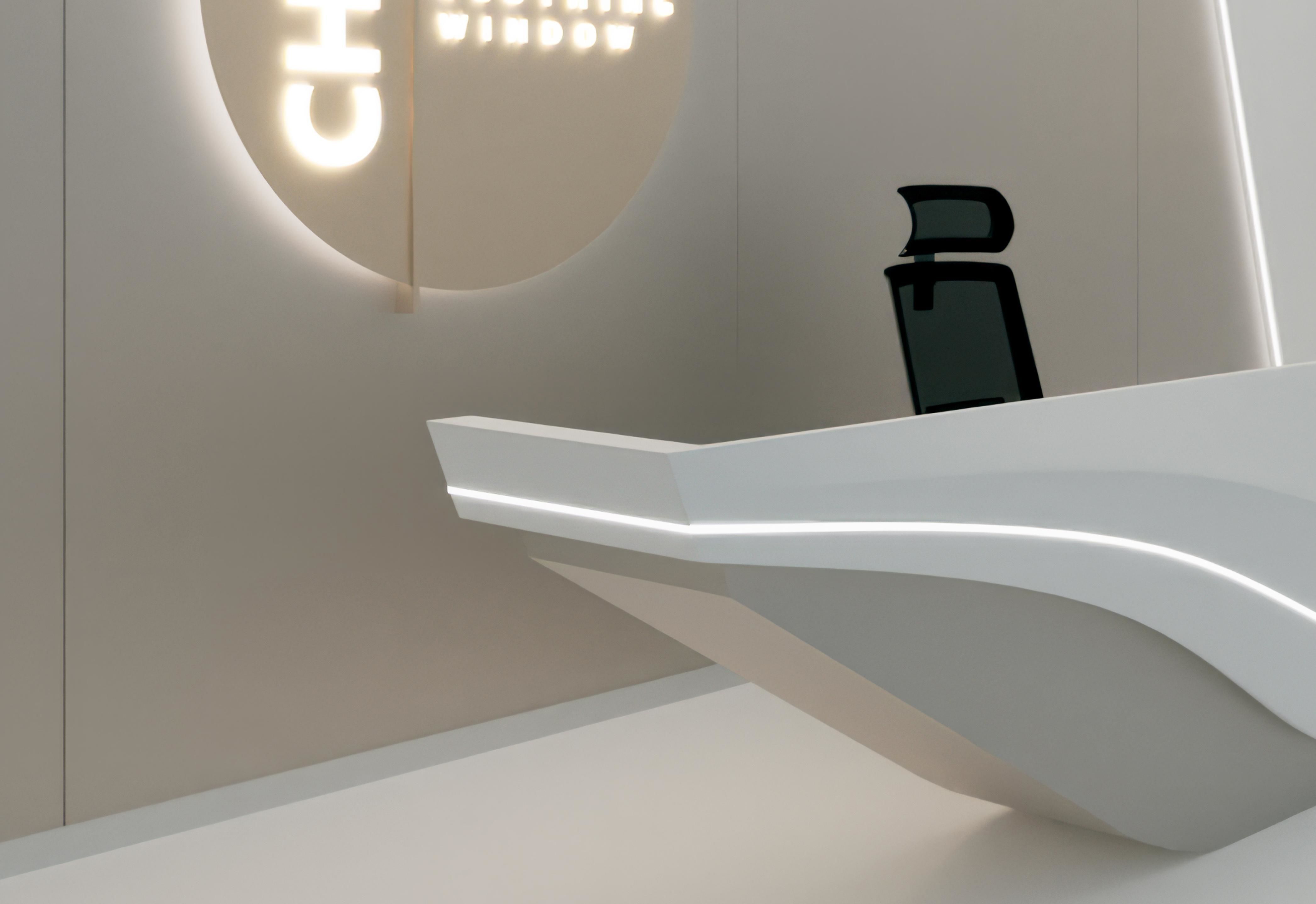 Front Modern Office Company 3D model_1