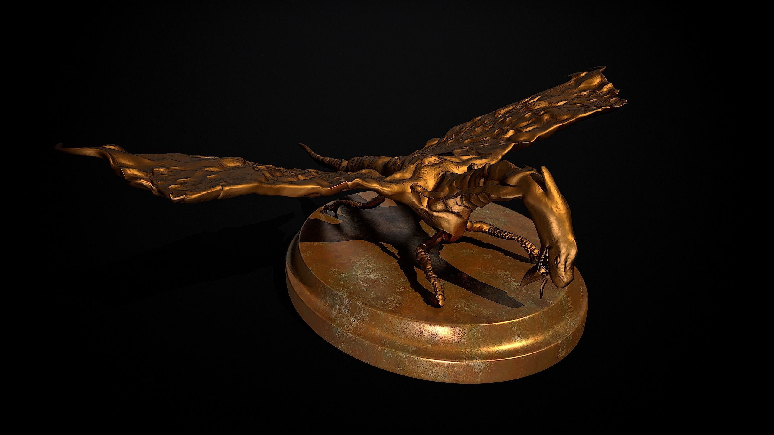Dragon Statue 3d Print Model 3D print model_5