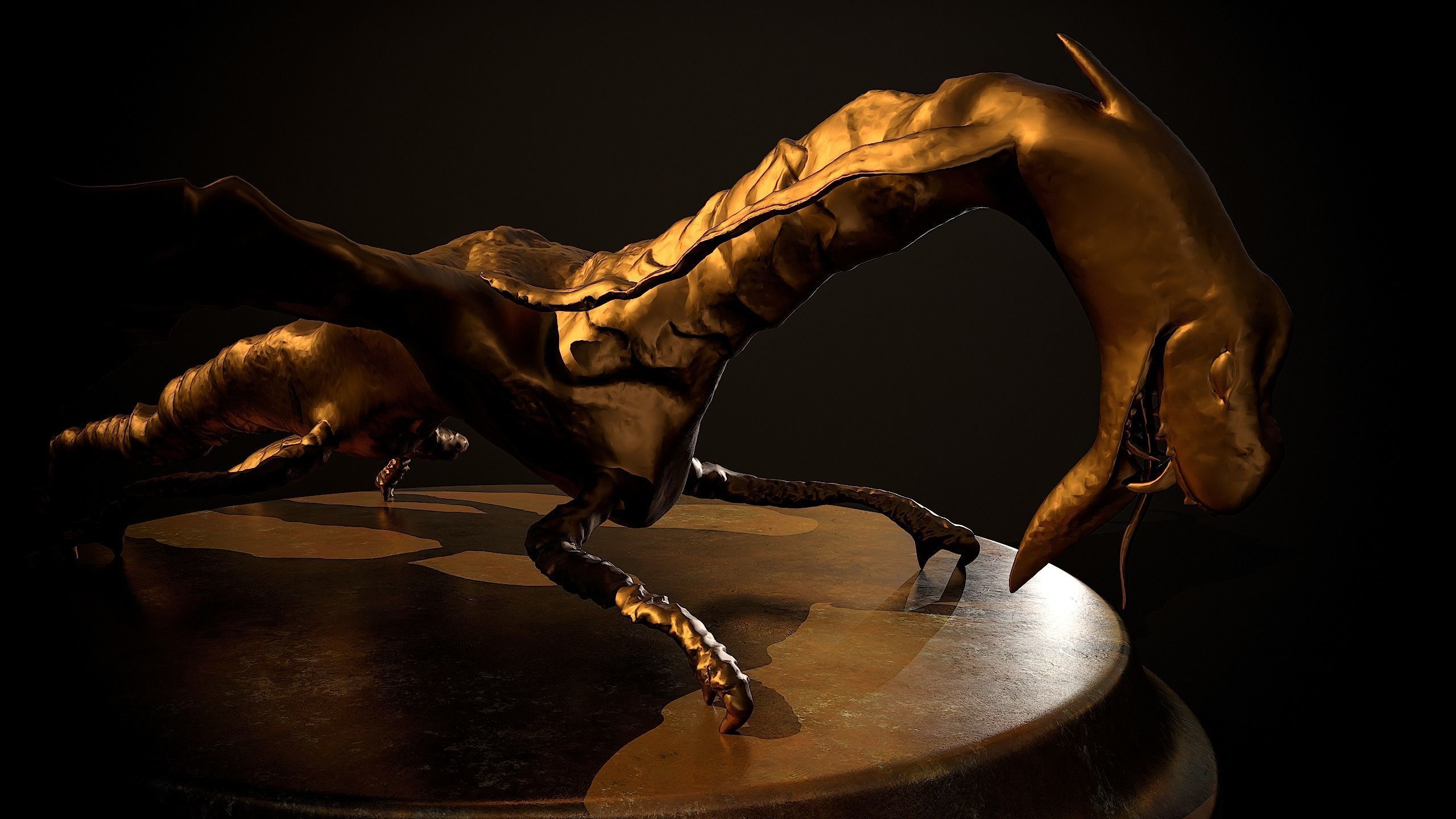 Dragon Statue 3d Print Model 3D print model_12