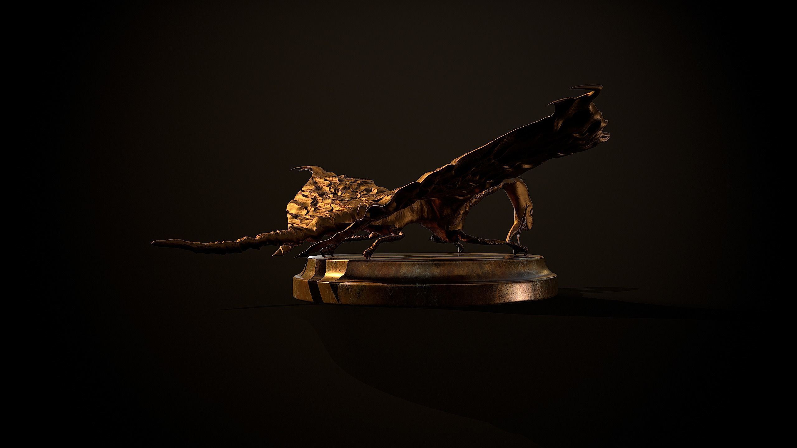 Dragon Statue 3d Print Model 3D print model_9