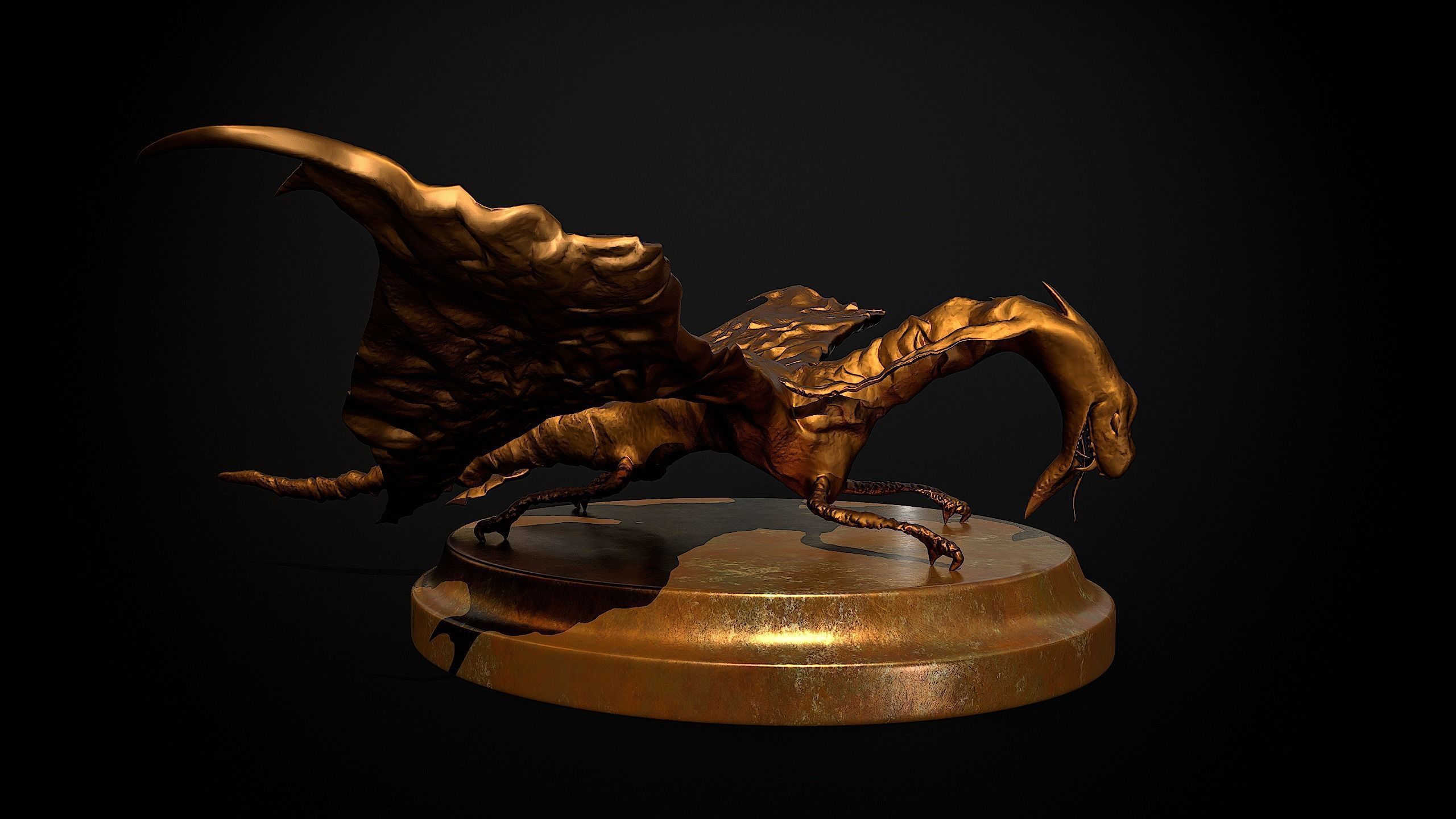 Dragon Statue 3d Print Model 3D print model_13