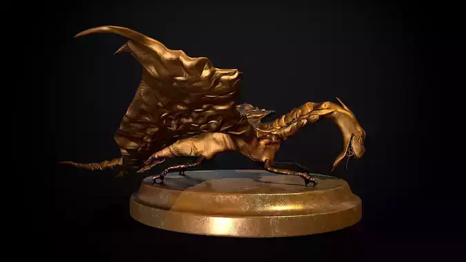 Dragon Statue 3d Print Model