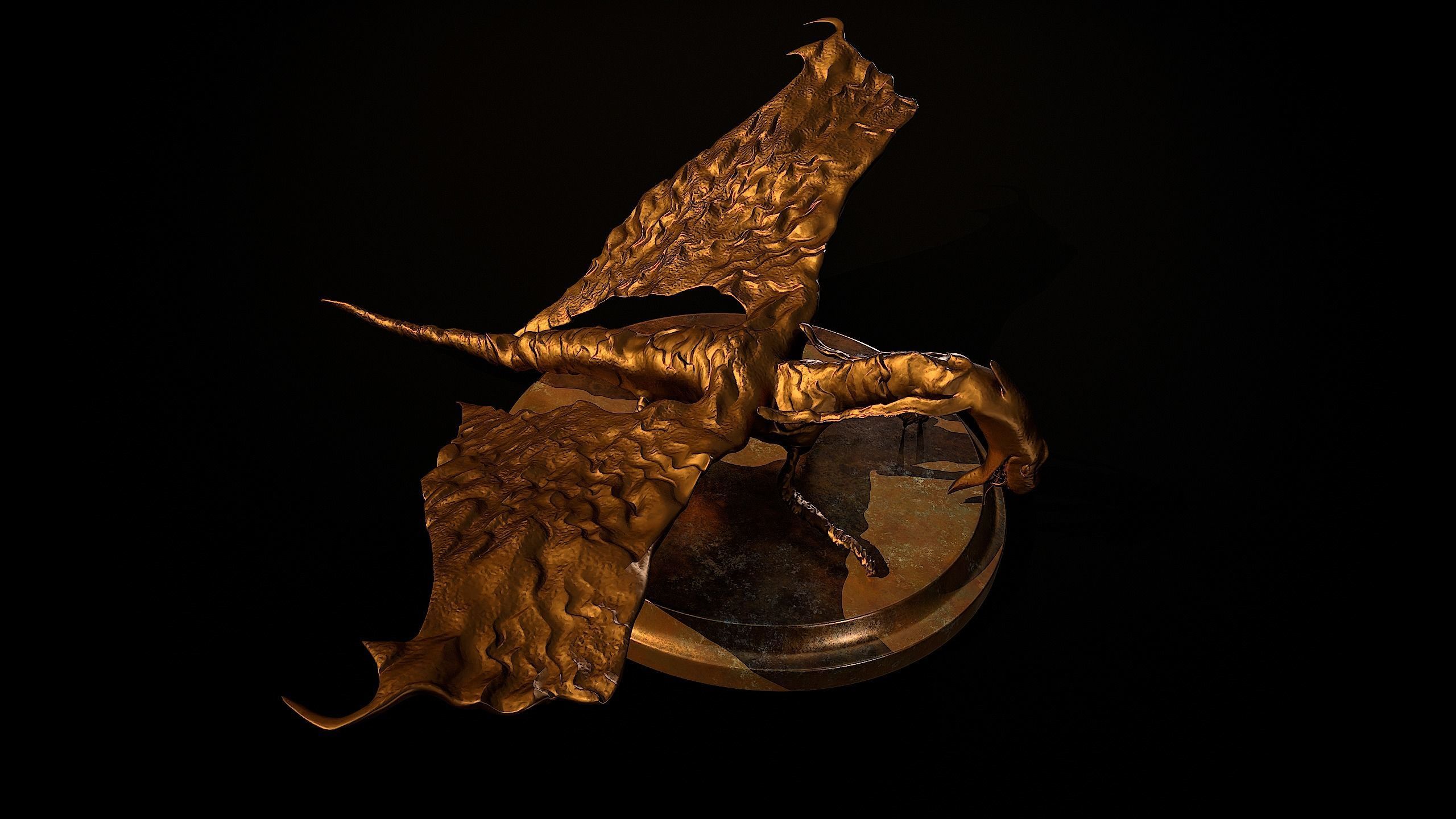 Dragon Statue 3d Print Model 3D print model_11