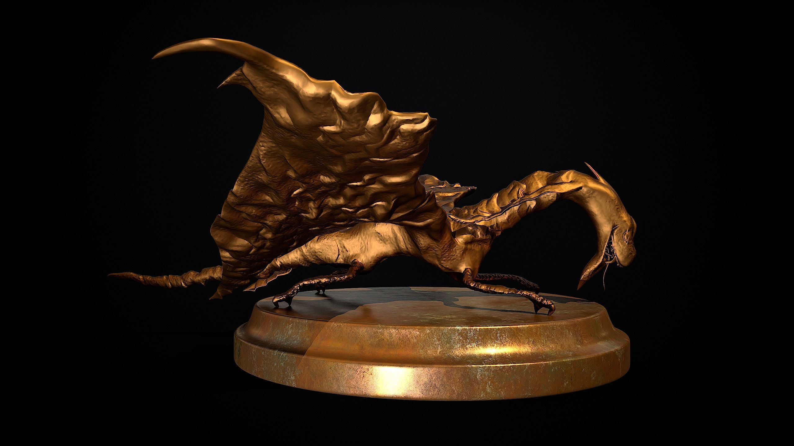 Dragon Statue 3d Print Model 3D print model_15