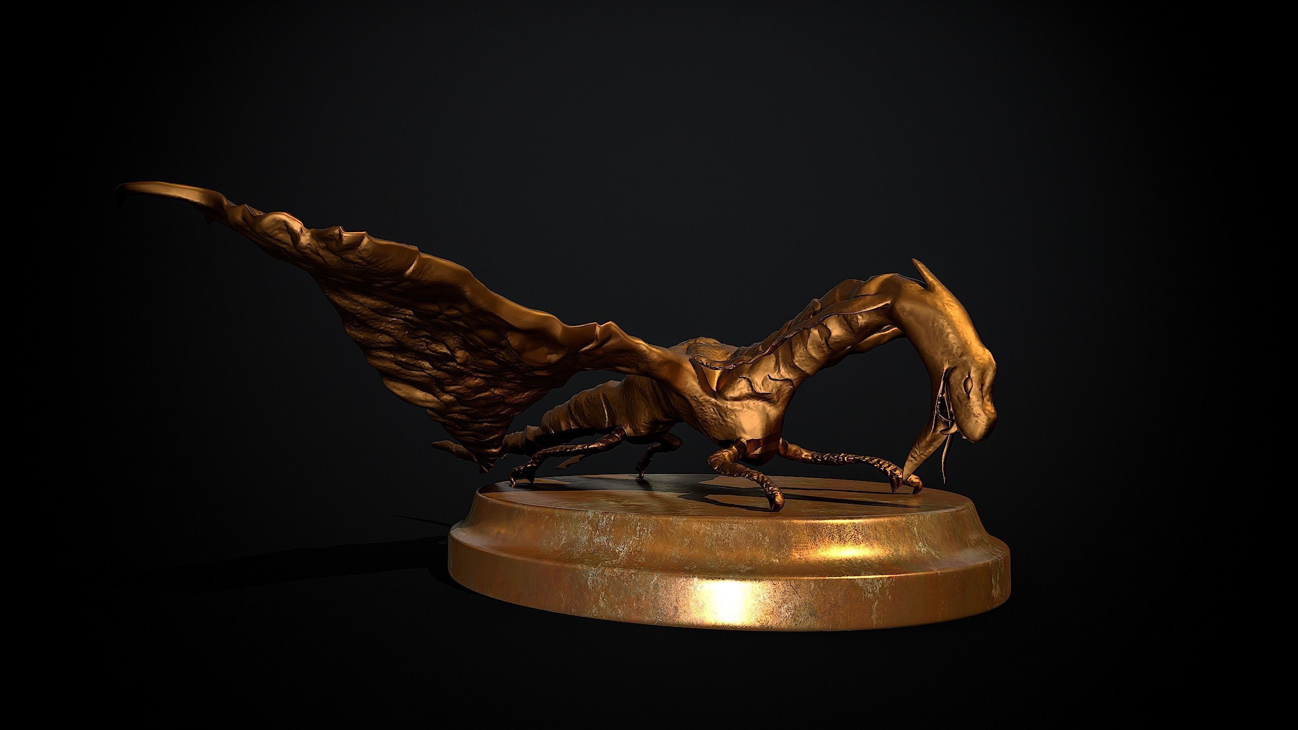 Dragon Statue 3d Print Model 3D print model_2