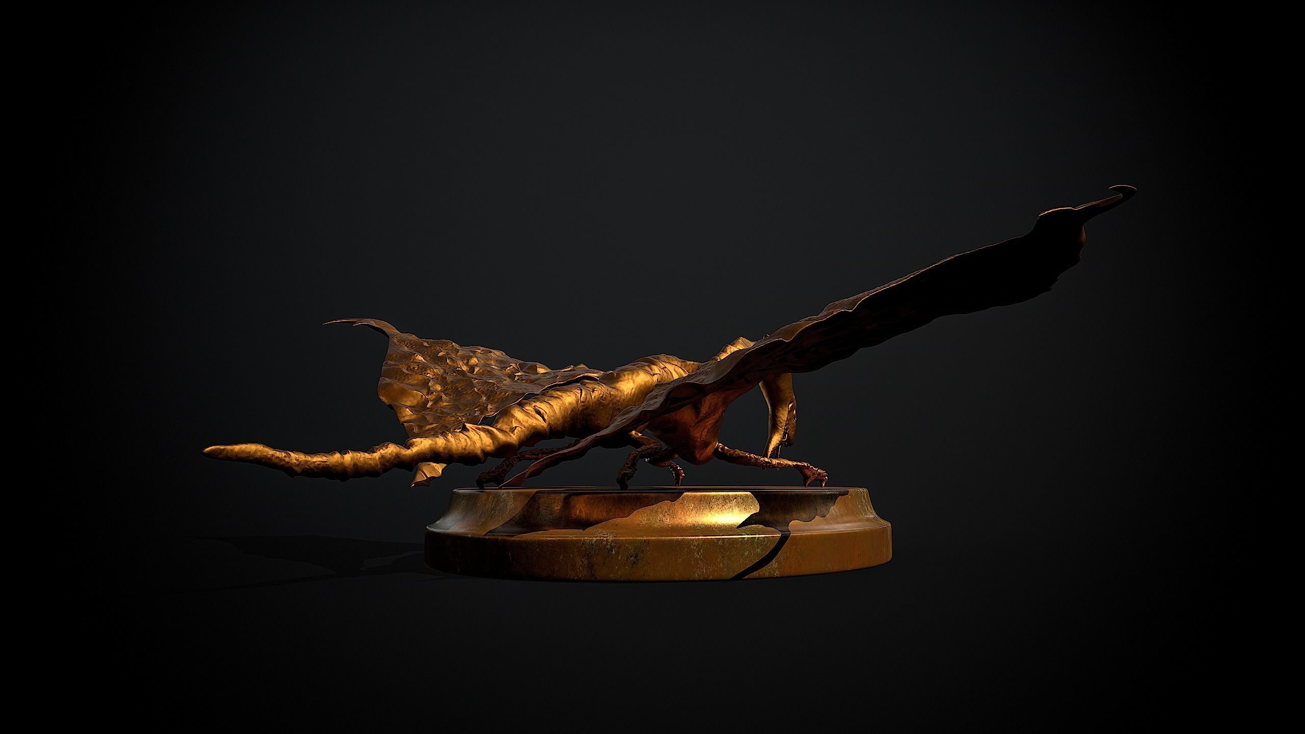 Dragon Statue 3d Print Model 3D print model_14