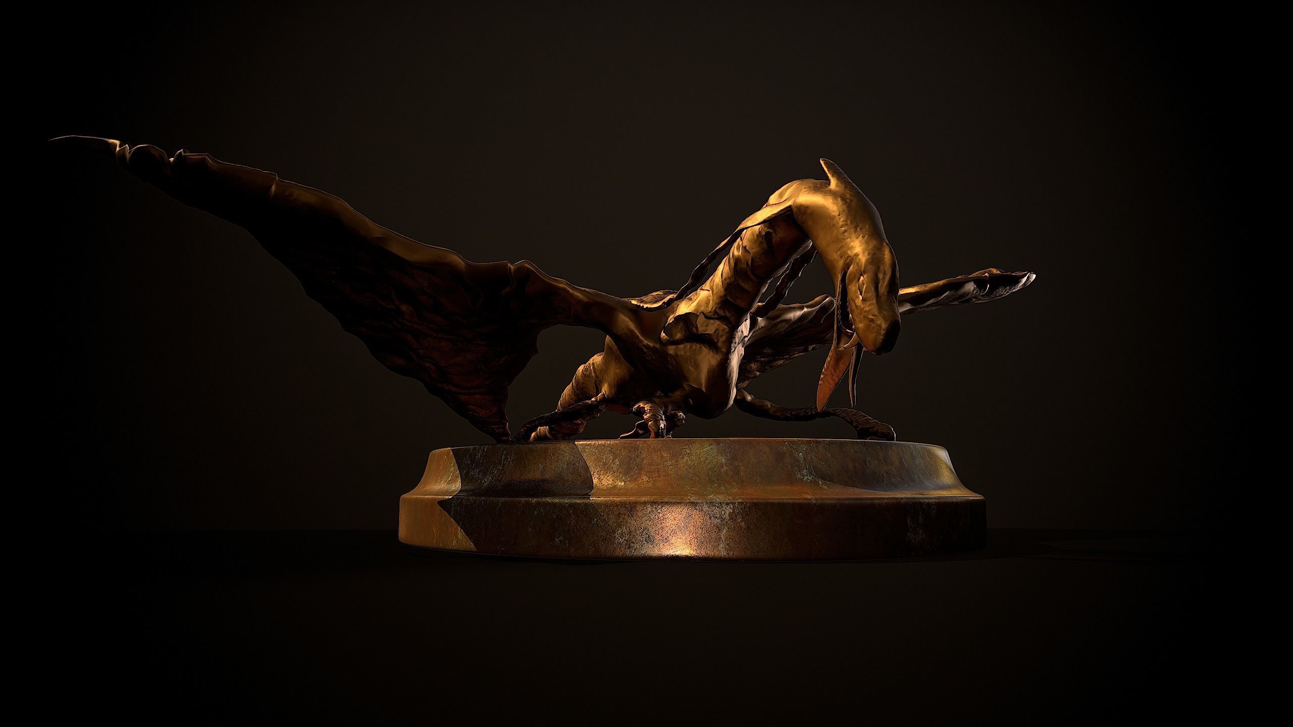 Dragon Statue 3d Print Model 3D print model_6