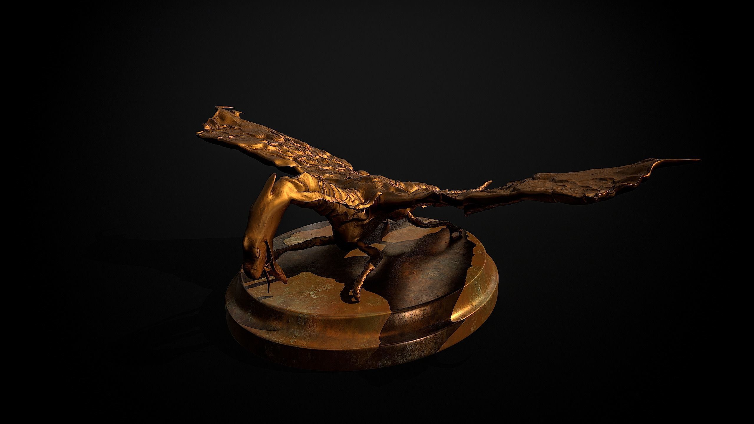 Dragon Statue 3d Print Model 3D print model_4