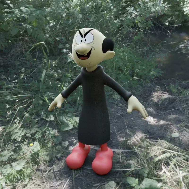 Gargamel Low-poly 3D model