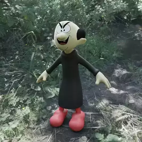 Gargamel Low-poly 3D model