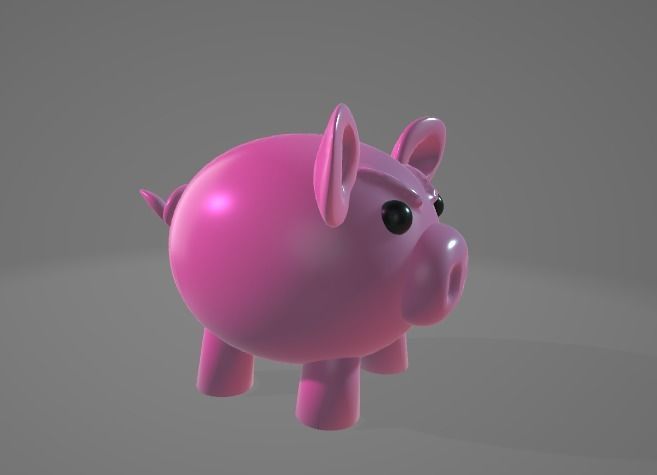ANGRY LITTLE PIG - 3D MODEL Low-poly 3D model_1