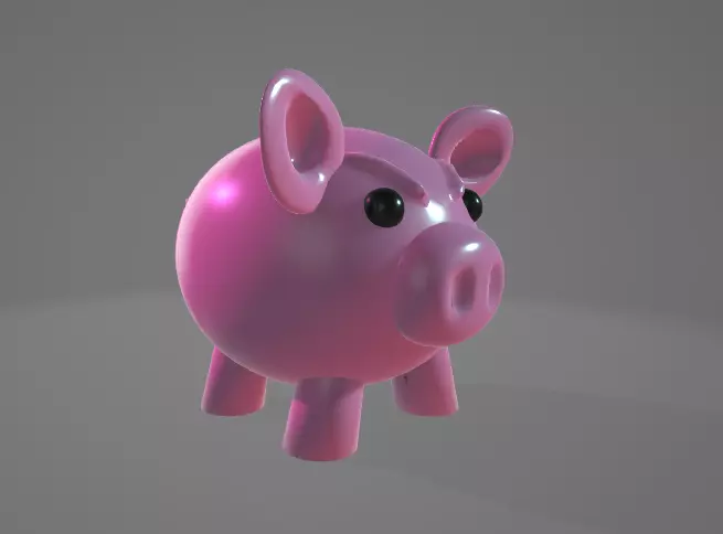 ANGRY LITTLE PIG - 3D MODEL Low-poly 3D model_0