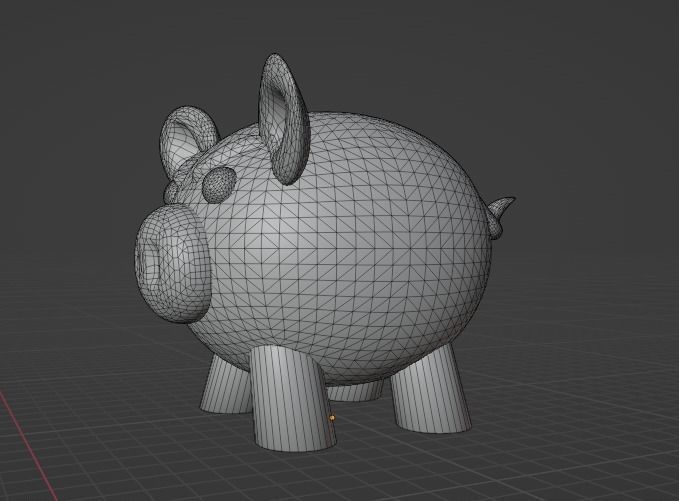 ANGRY LITTLE PIG - 3D MODEL Low-poly 3D model_4