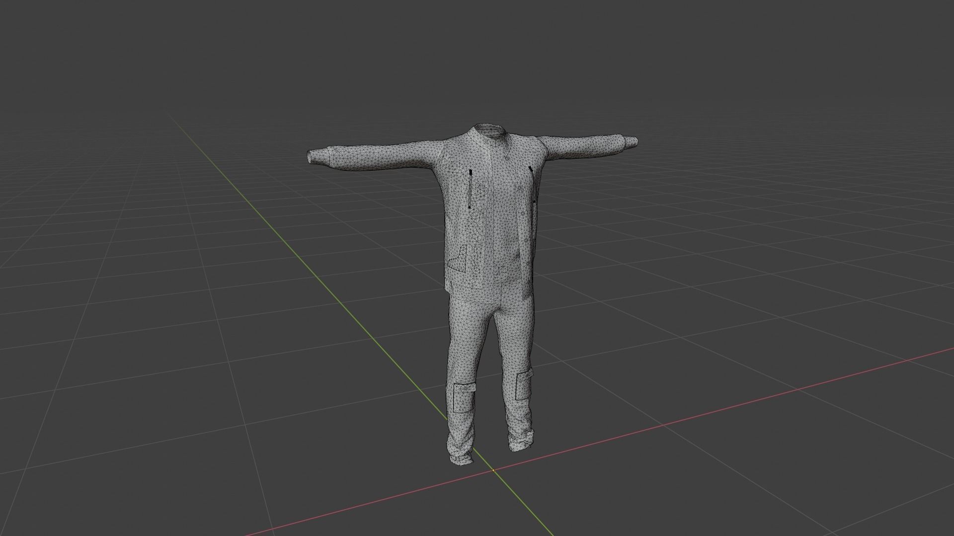 Man Clothing Low-poly 3D model_6