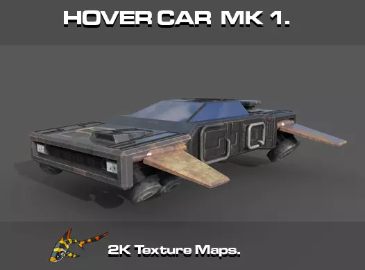 HOVER CAR MK1 Low-poly 3D model