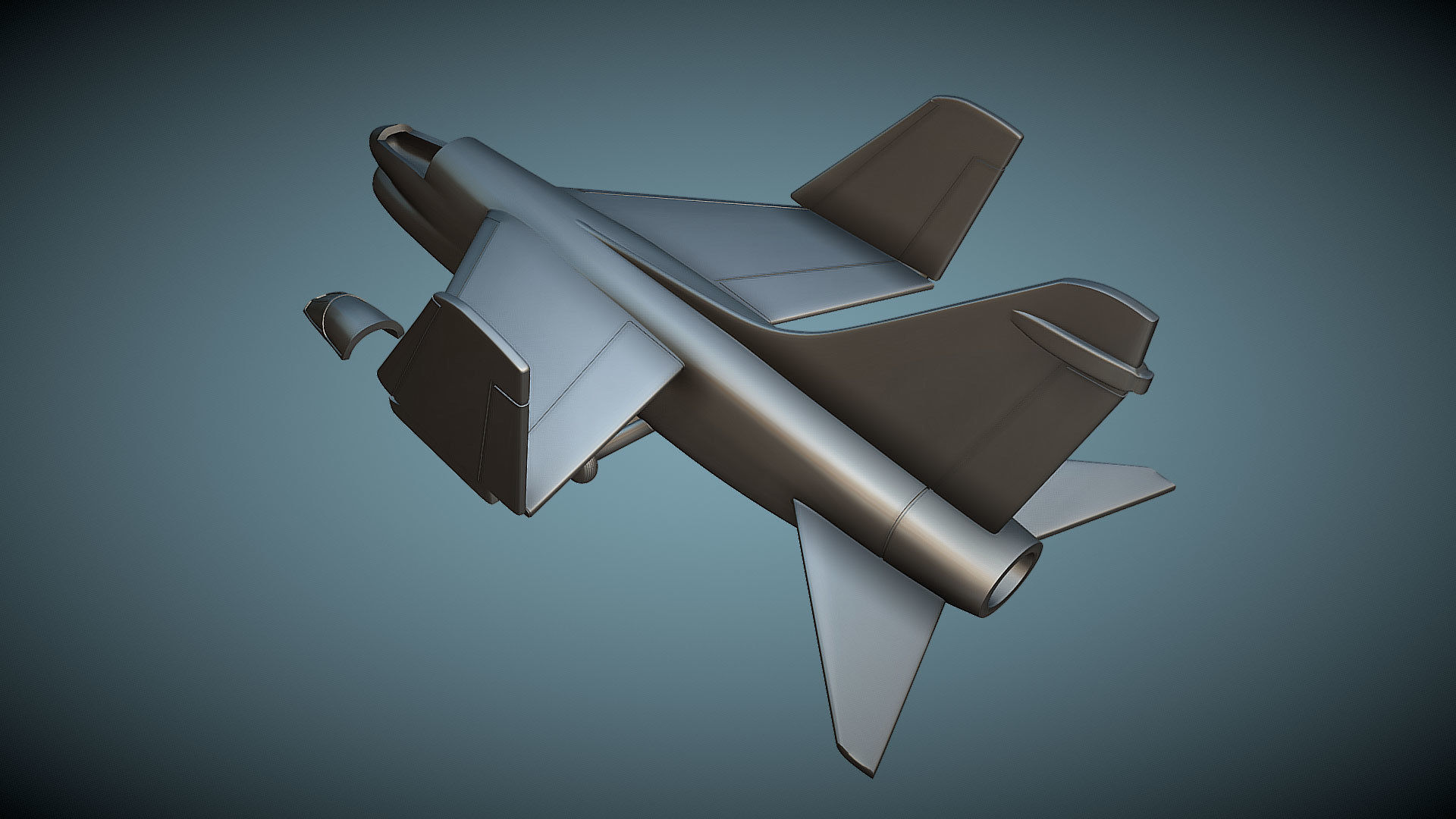 Vought LTV A-7E folded wings - 3D Printable Model 3D print model_2