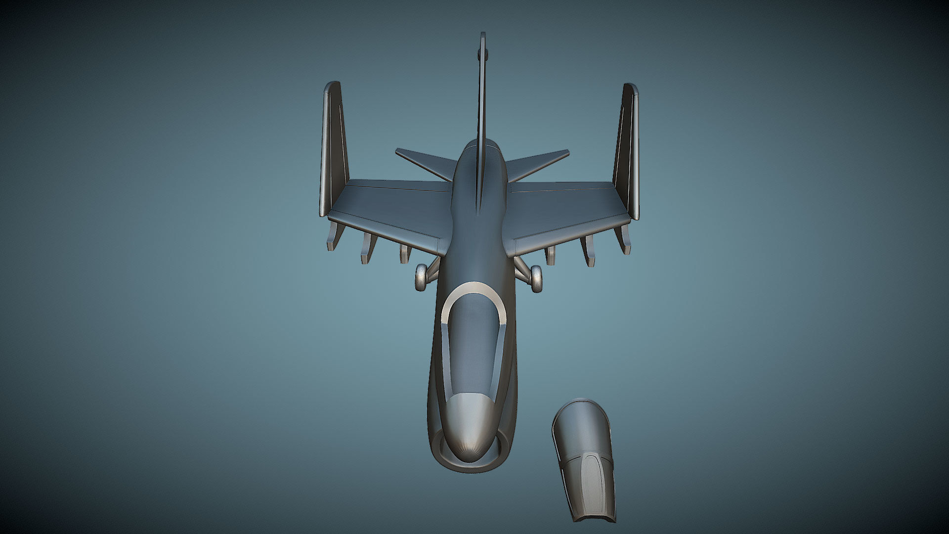 Vought LTV A-7E folded wings - 3D Printable Model 3D print model_5
