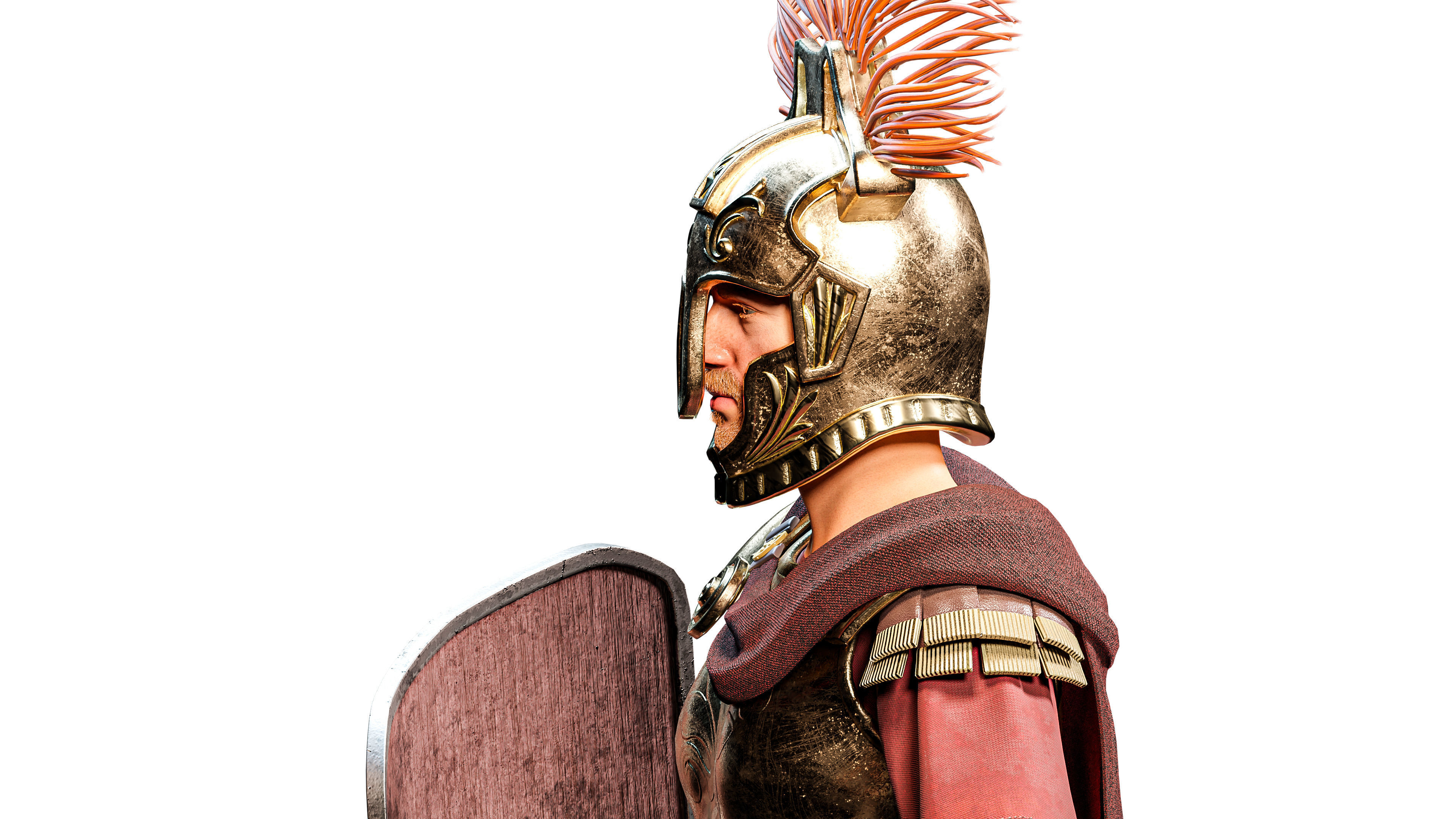 Jules Cesar - Roman Emperor Centurion Blender  Low-poly 3D model_54