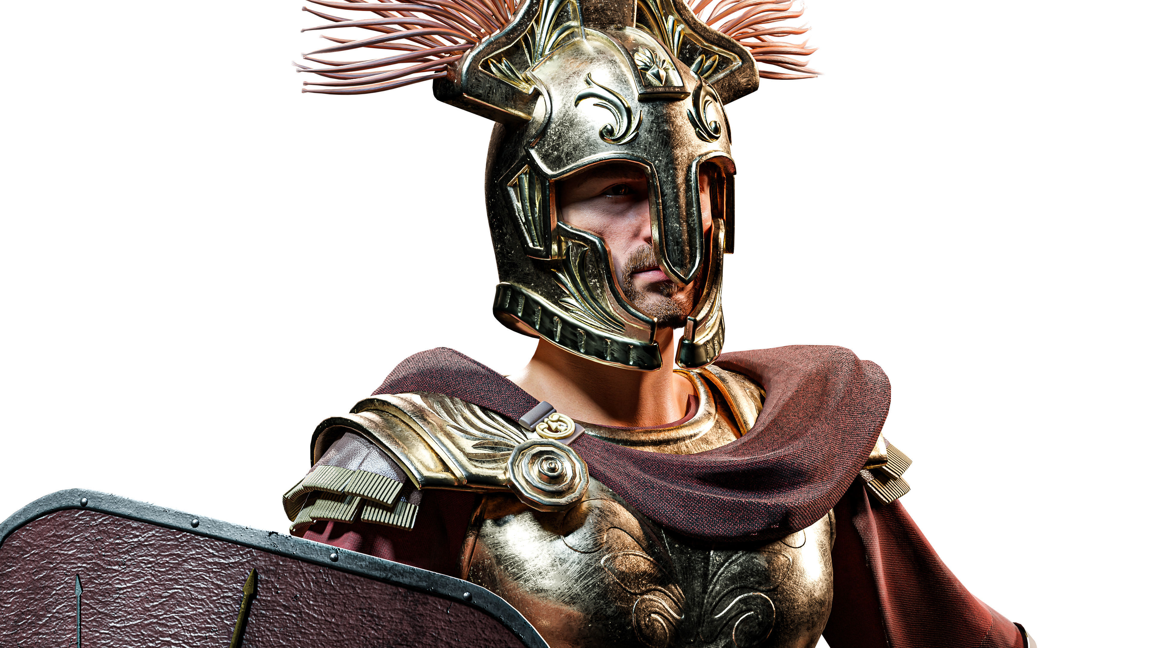 Jules Cesar - Roman Emperor Centurion Blender  Low-poly 3D model_48