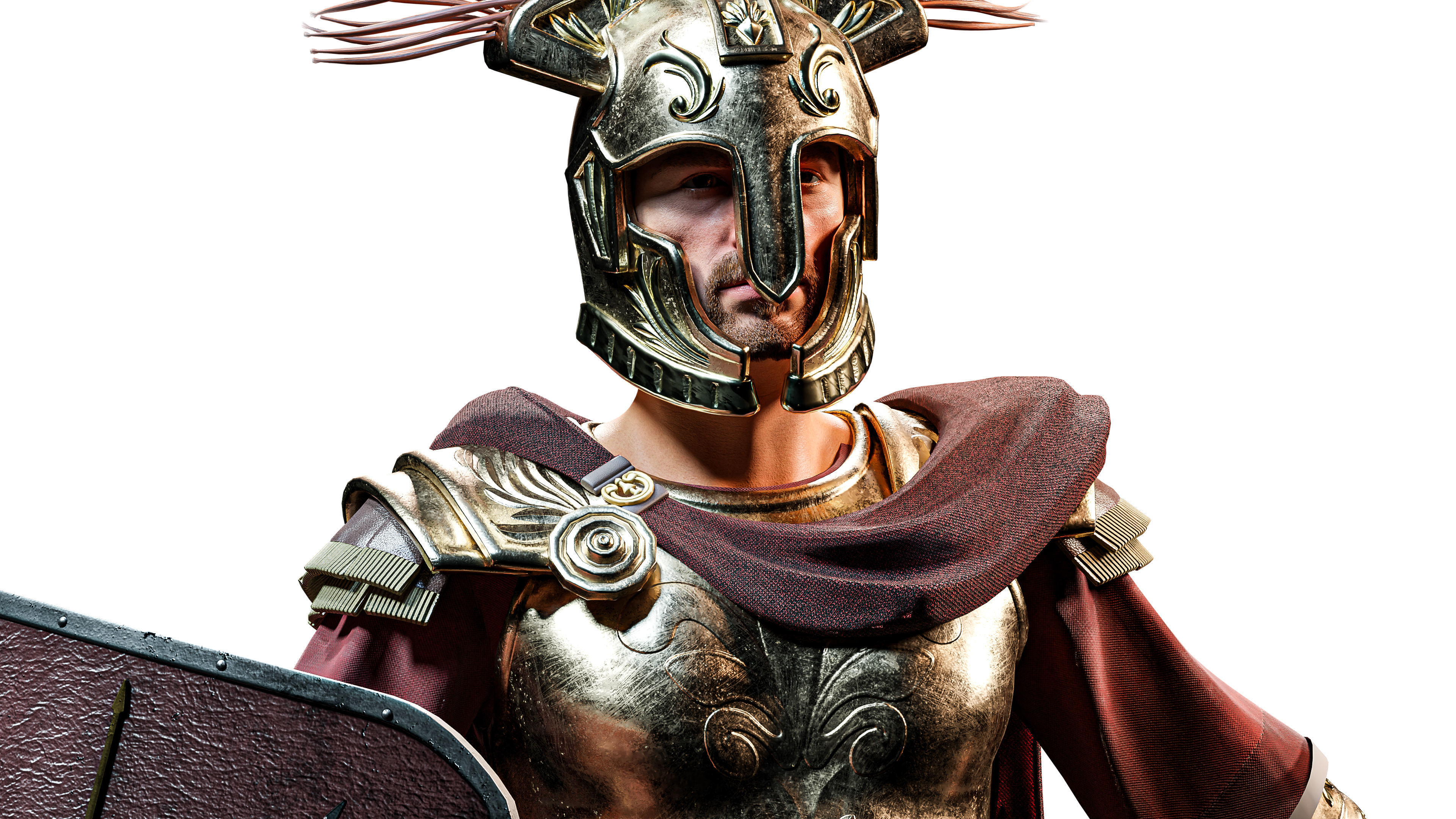 Jules Cesar - Roman Emperor Centurion Blender  Low-poly 3D model_50