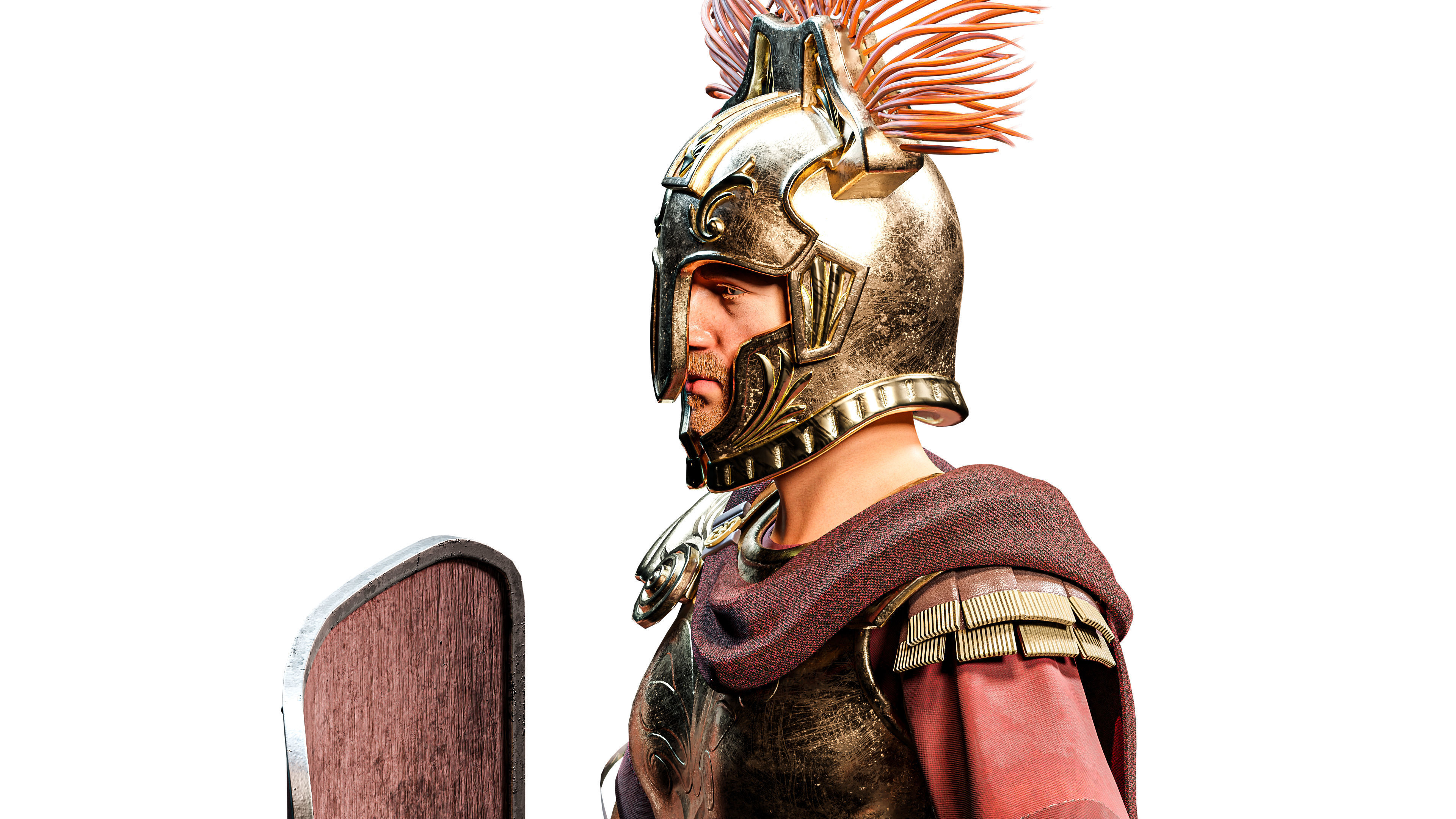 Jules Cesar - Roman Emperor Centurion Blender  Low-poly 3D model_56