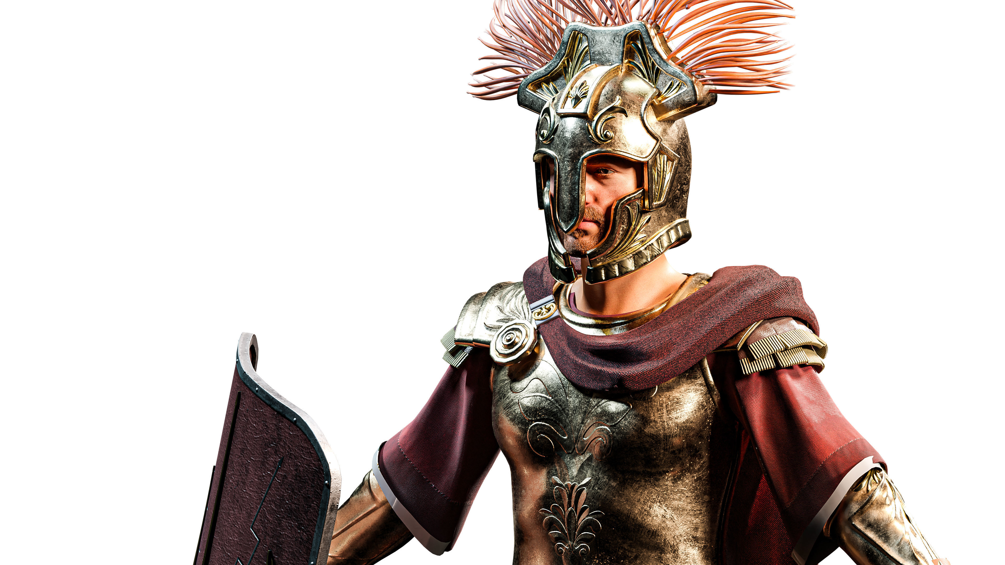 Jules Cesar - Roman Emperor Centurion Blender  Low-poly 3D model_38