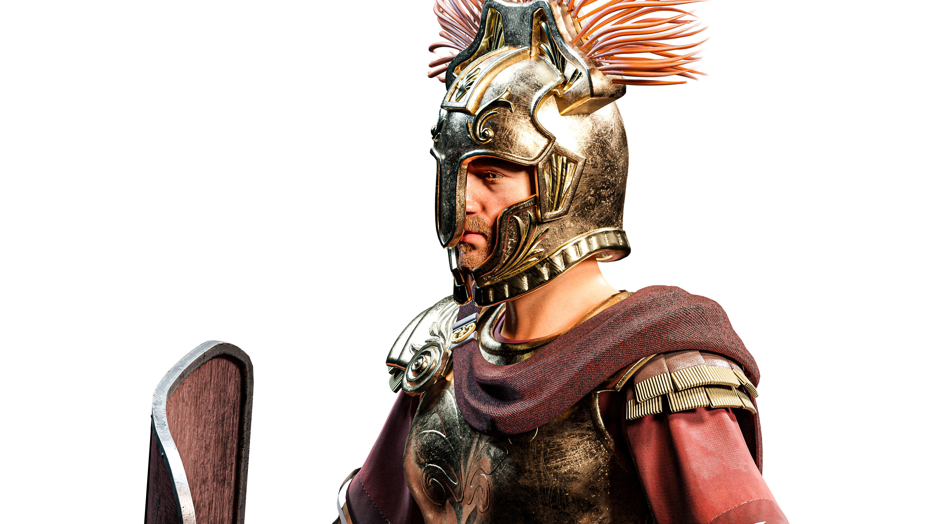 Jules Cesar - Roman Emperor Centurion Blender  Low-poly 3D model_58