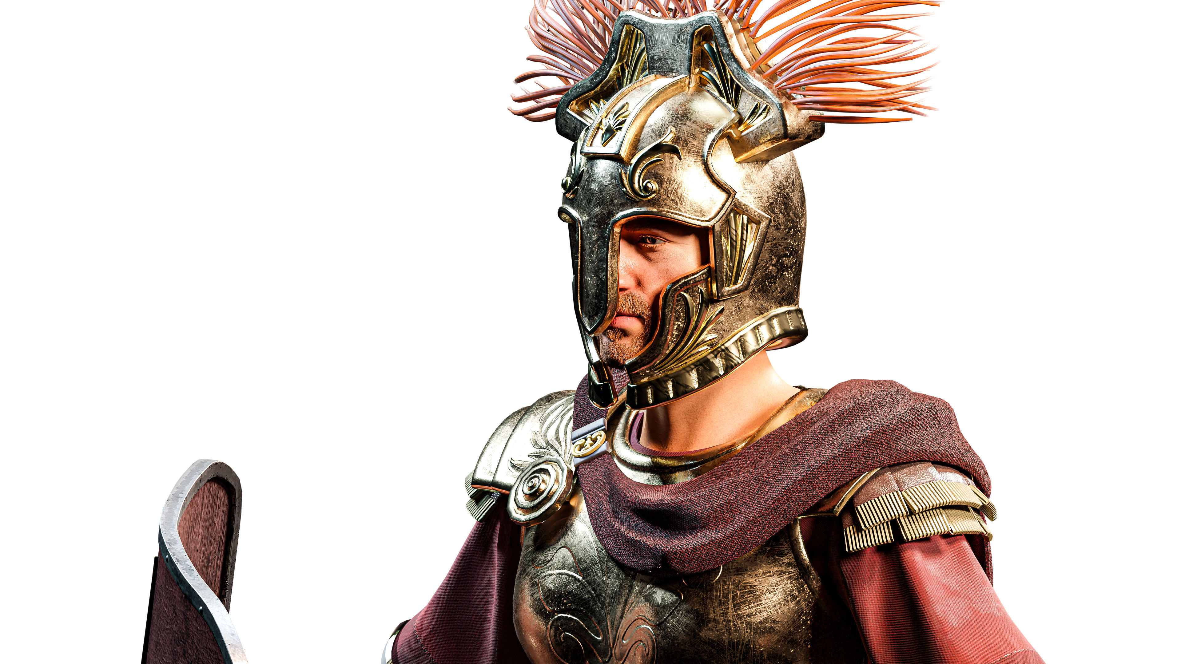 Jules Cesar - Roman Emperor Centurion Blender  Low-poly 3D model_60