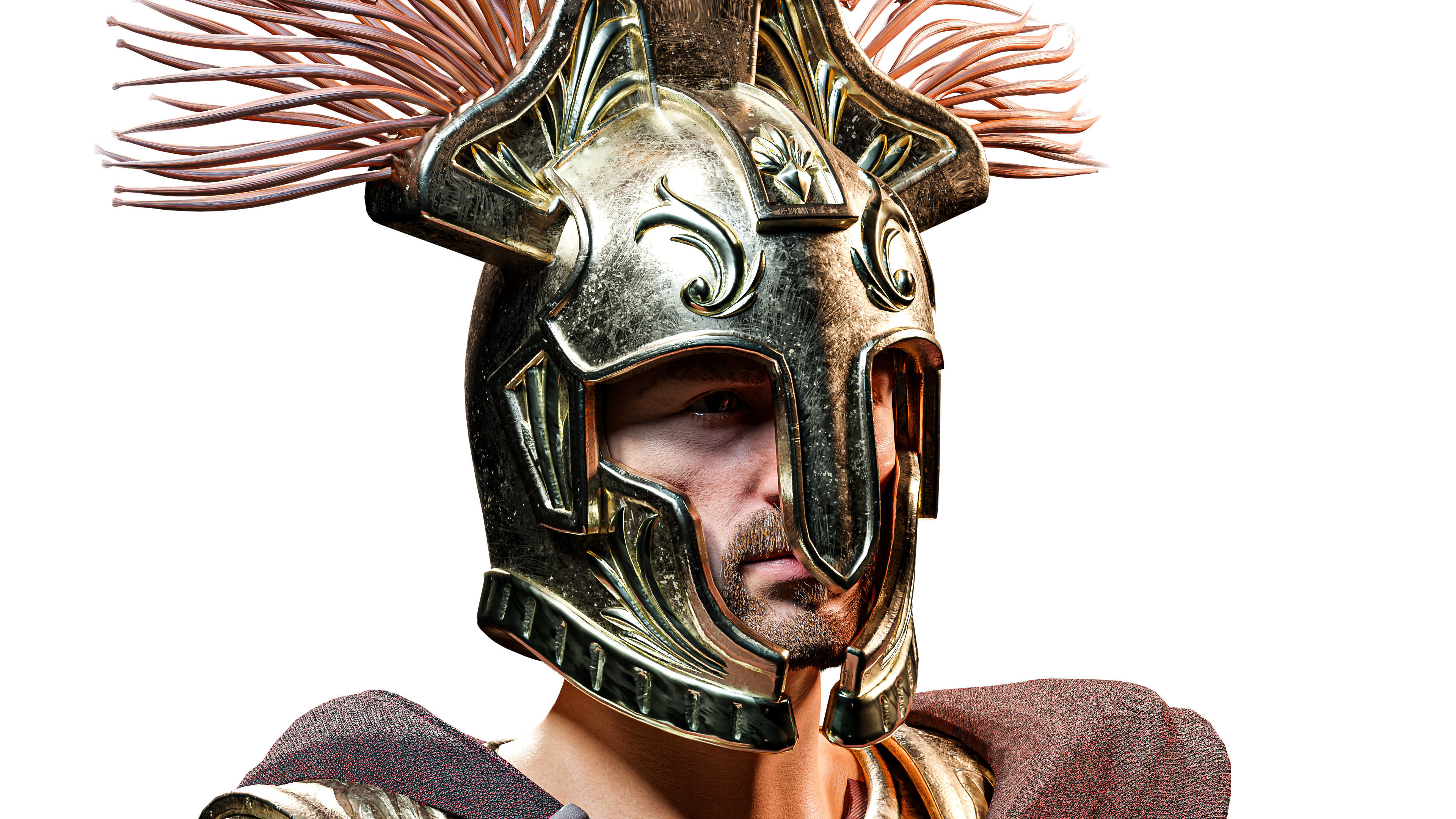 Jules Cesar - Roman Emperor Centurion Blender  Low-poly 3D model_46