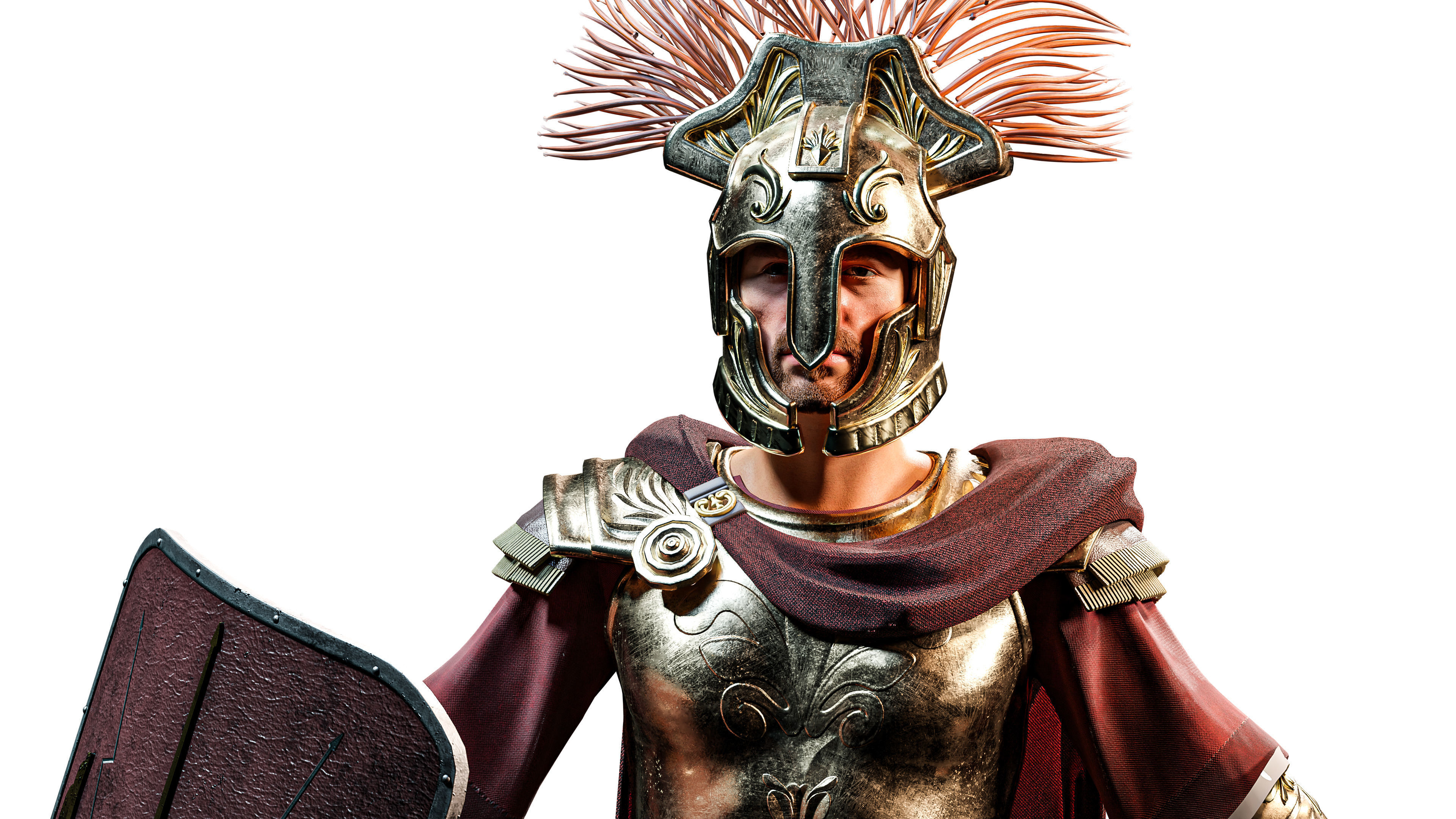 Jules Cesar - Roman Emperor Centurion Blender  Low-poly 3D model_42