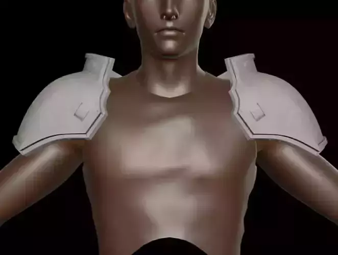 ZACK FAIR SHOULDER ARMOR SHINRA SOLDIER 2ED CLASS  FF7 R  STL 3D print model