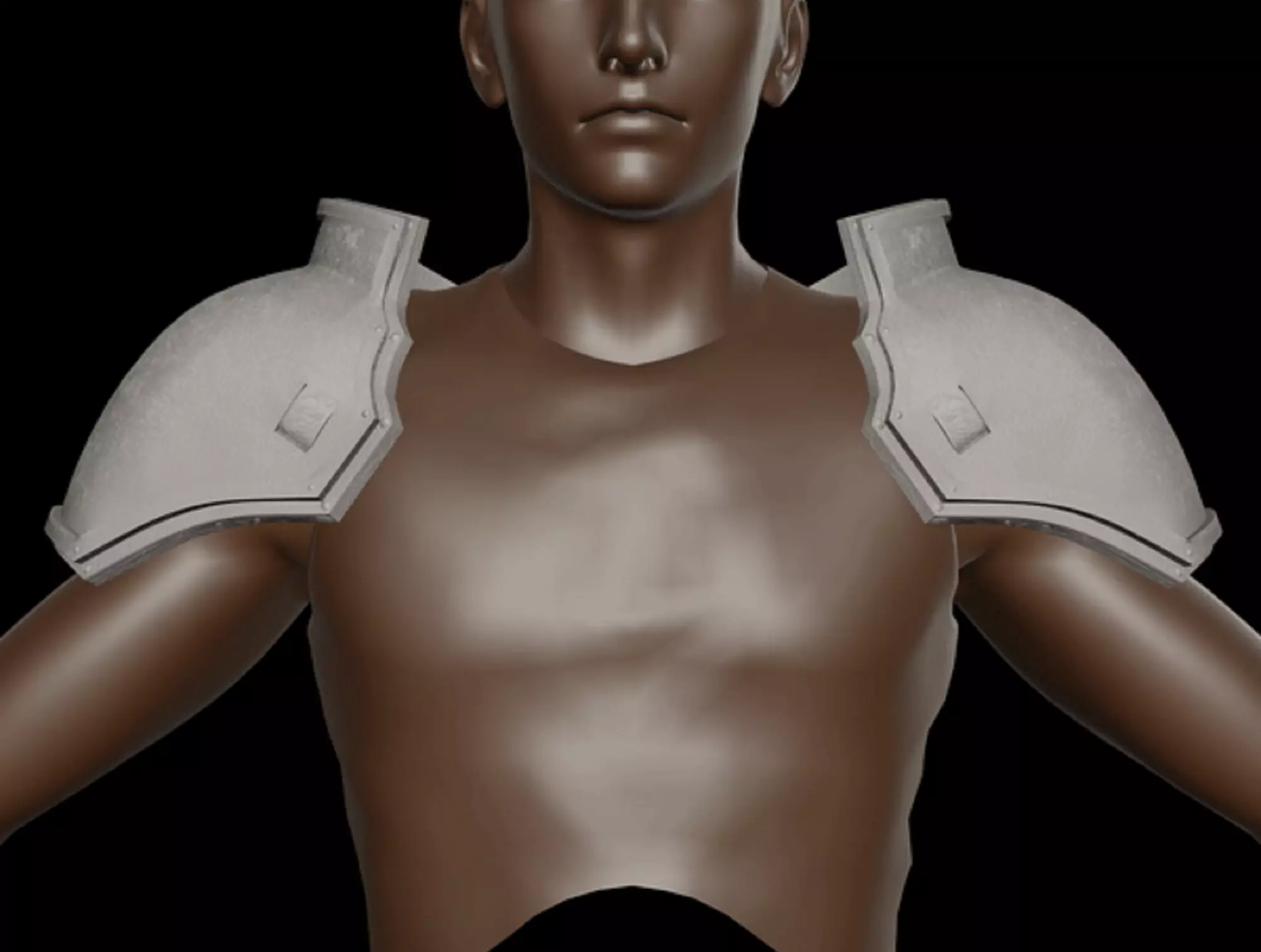 ZACK FAIR SHOULDER ARMOR SHINRA SOLDIER 2ED CLASS FF7 R STL 3D print model_0