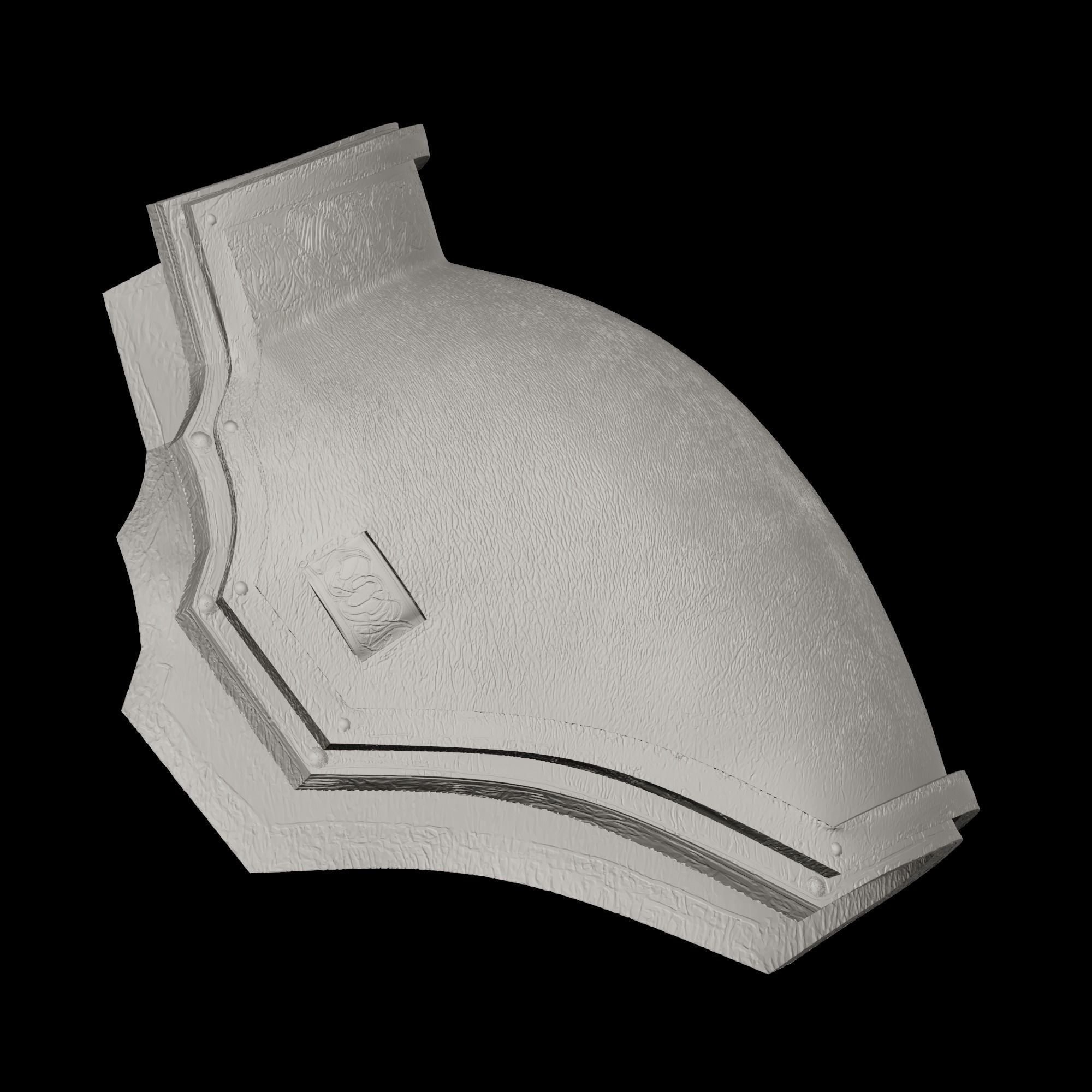 ZACK FAIR SHOULDER ARMOR SHINRA SOLDIER 2ED CLASS FF7 R STL 3D print model_2