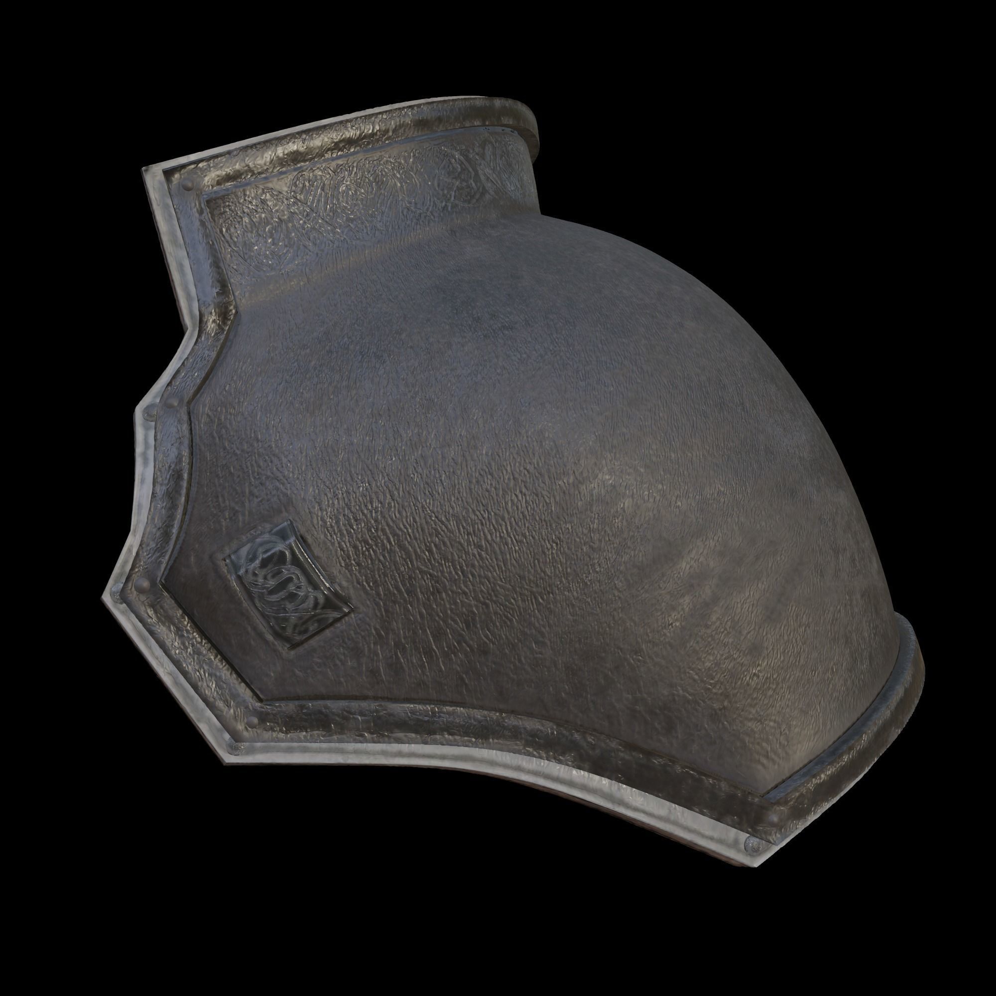 ZACK FAIR SHOULDER ARMOR SHINRA SOLDIER 2ED CLASS FF7 R STL 3D print model_1