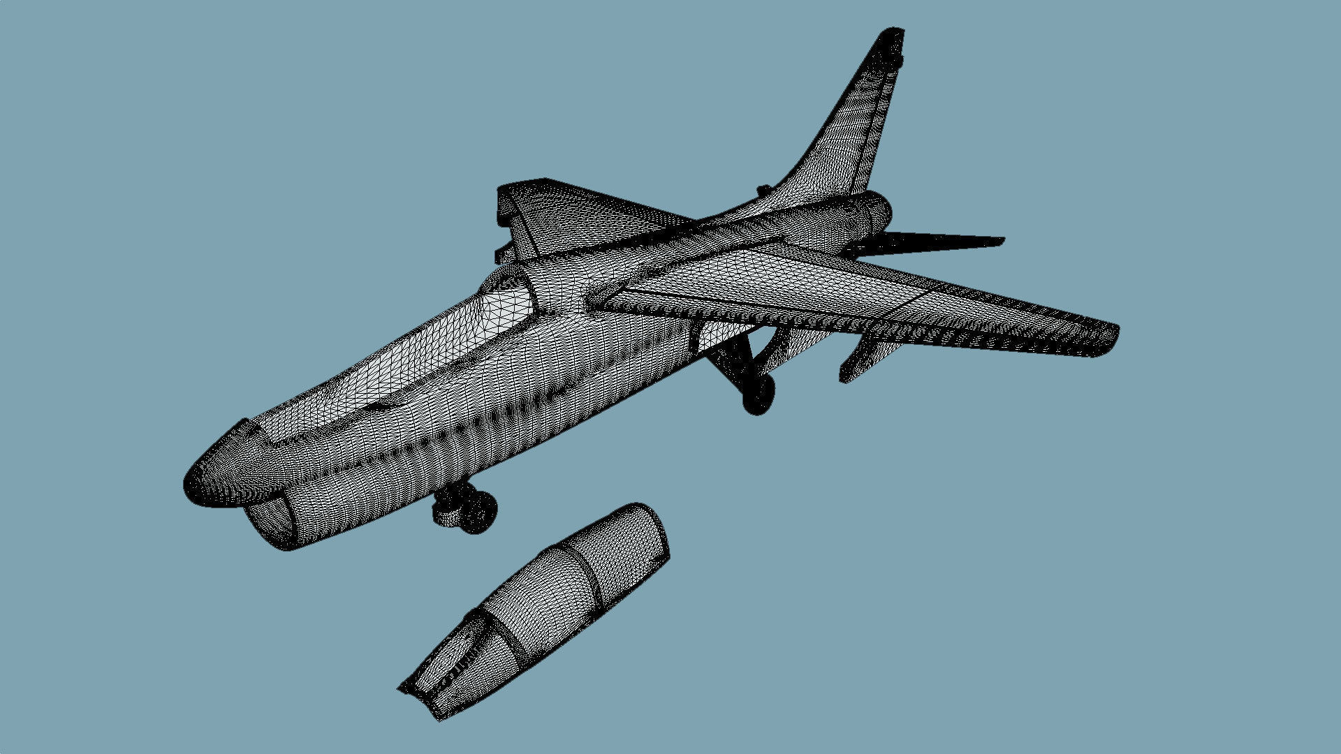Vought LTV TA-7C Corsair II - 3D Printable Model 3D model 3D printable ...